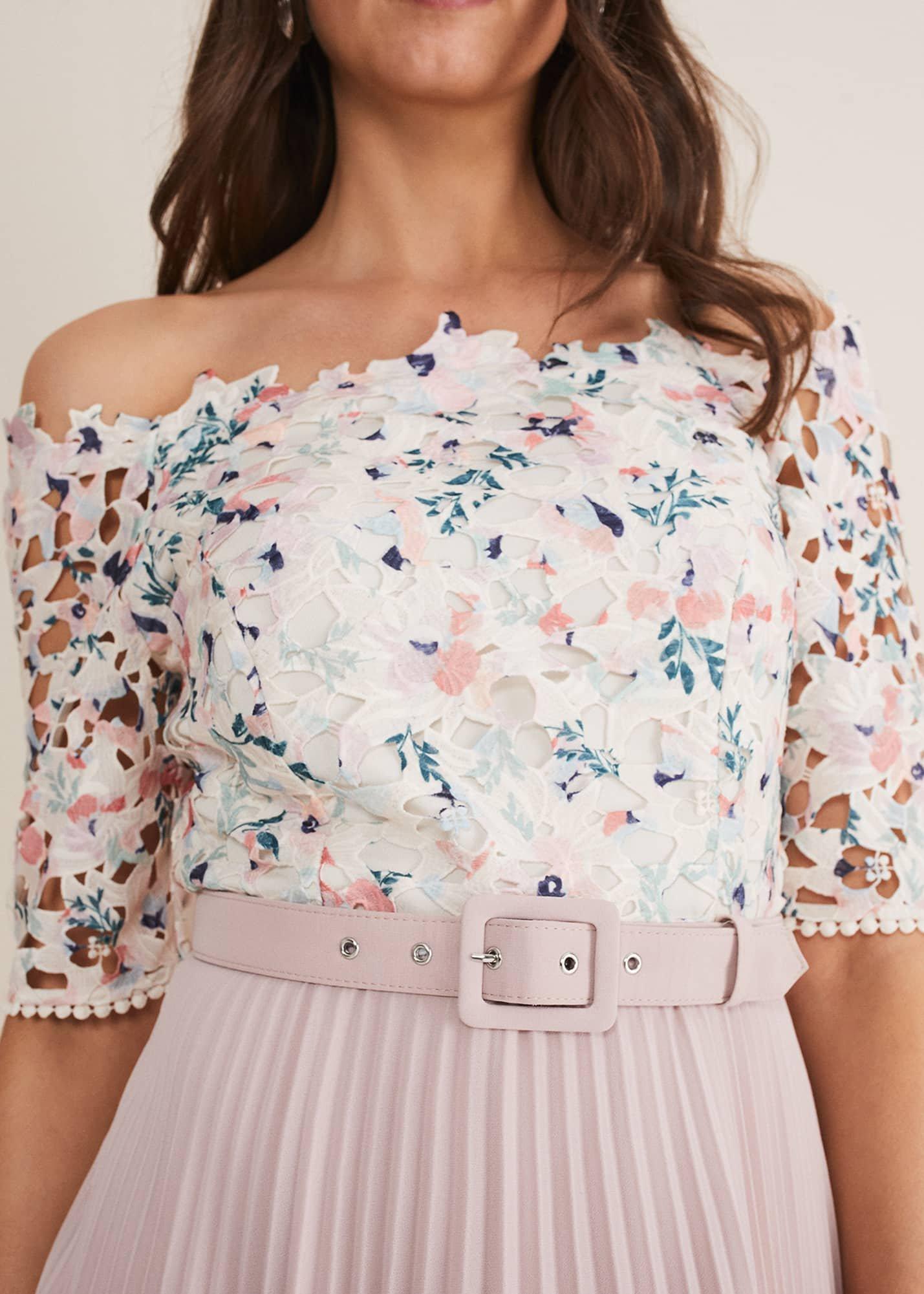 Franky Floral Lace Midi Dress