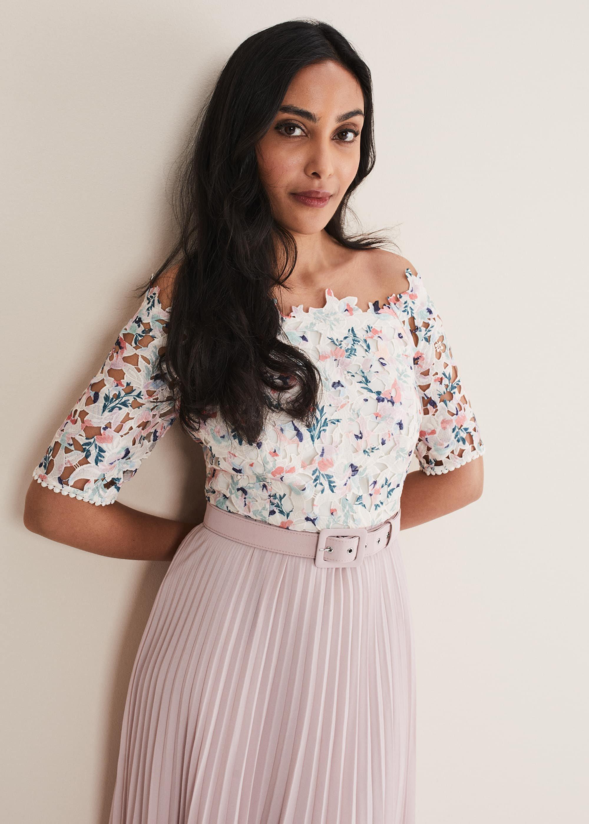 Petite Franky Lace Bardot Dress