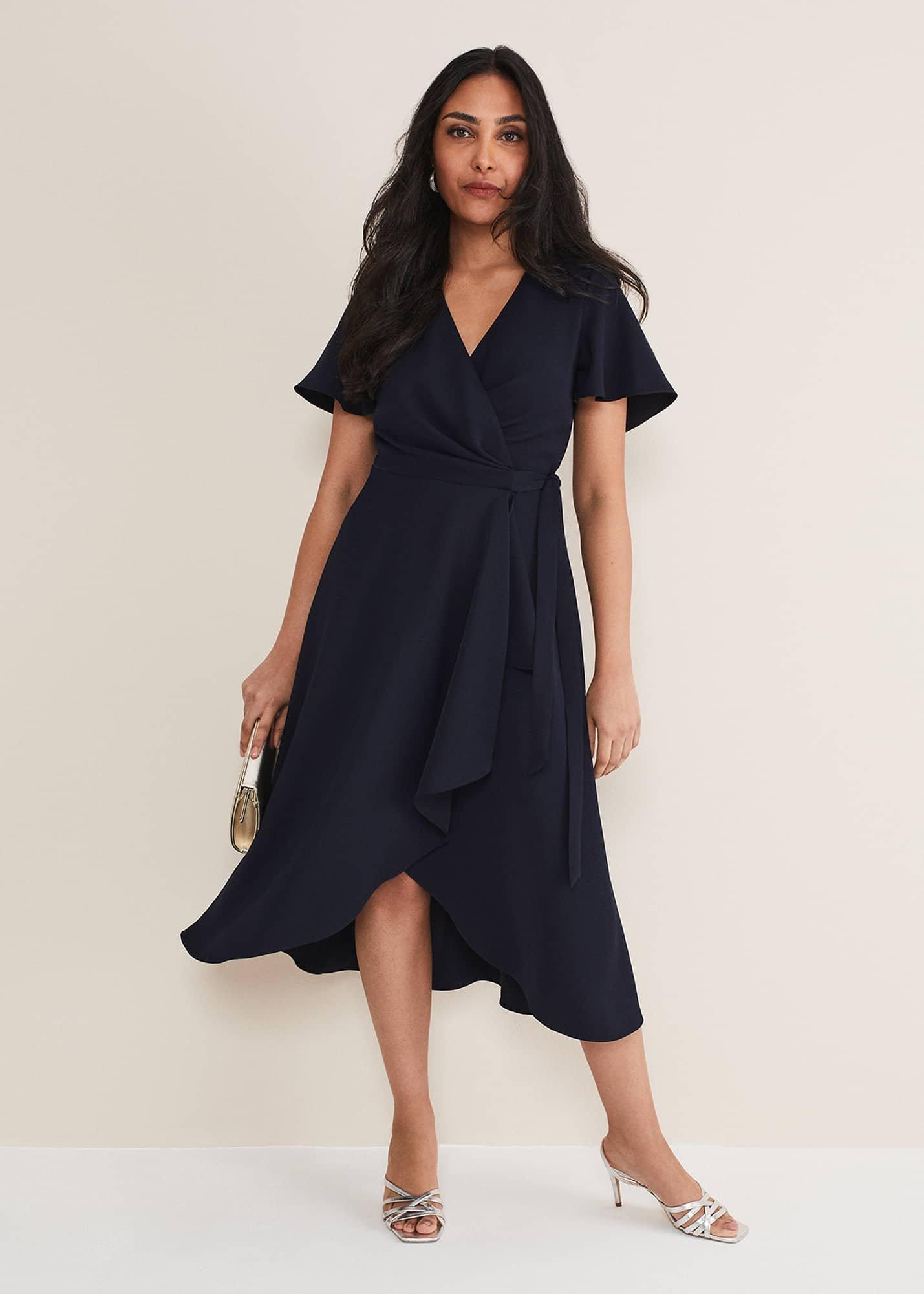 ${product-id}-Petite Julissa Frill Wrap Dress Outfit--${view-type}