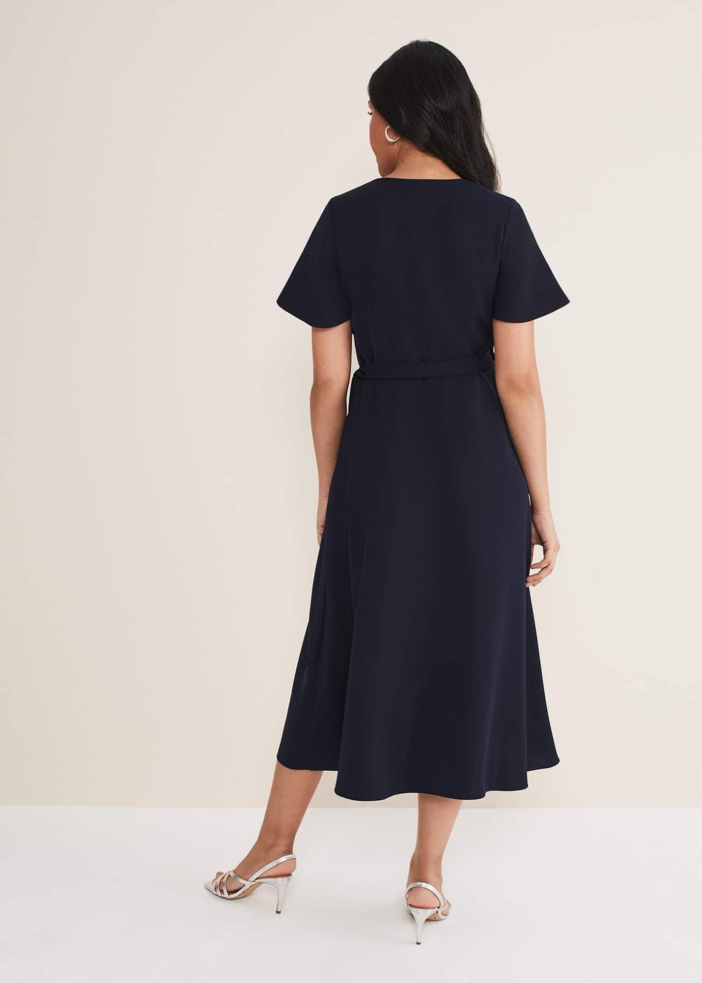 Petite Julissa Ruffle Wrap Midi Dress