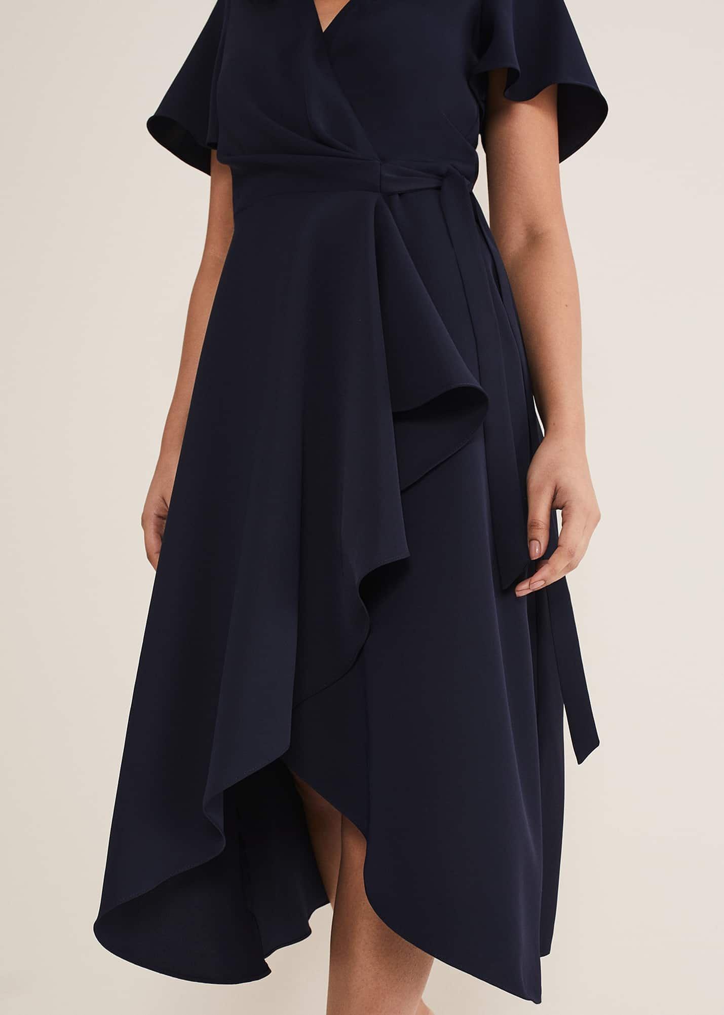 Petite Julissa Ruffle Wrap Midi Dress