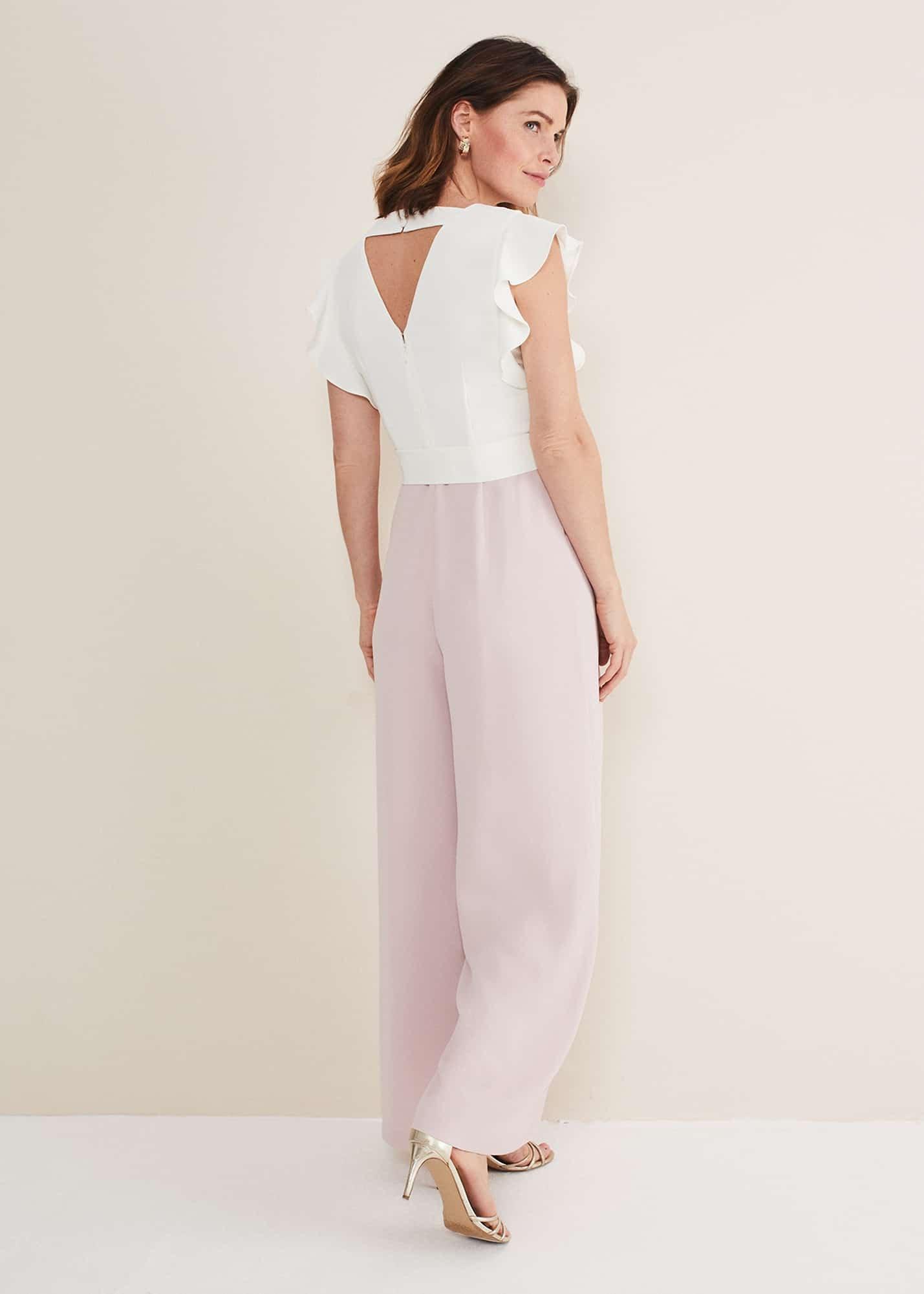 Kallie V Neck Frill Jumpsuit