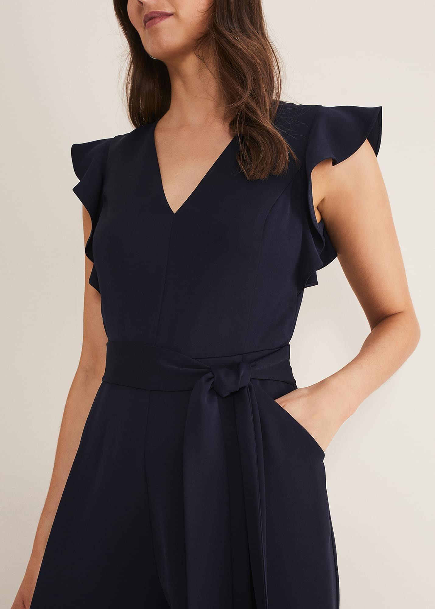Kallie V Neck Frill Jumpsuit