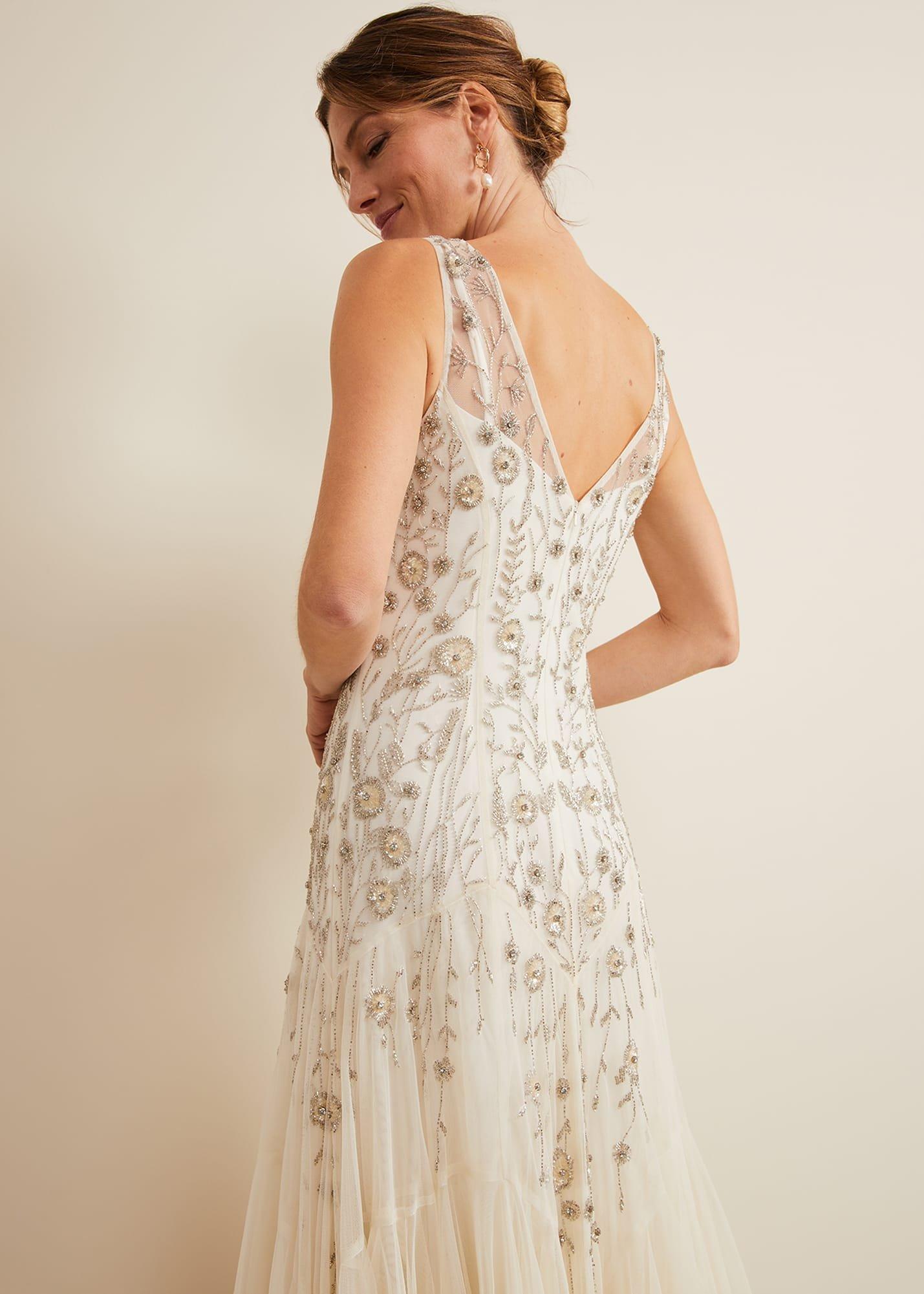 Milana Beaded Tulle Maxi Wedding Dress