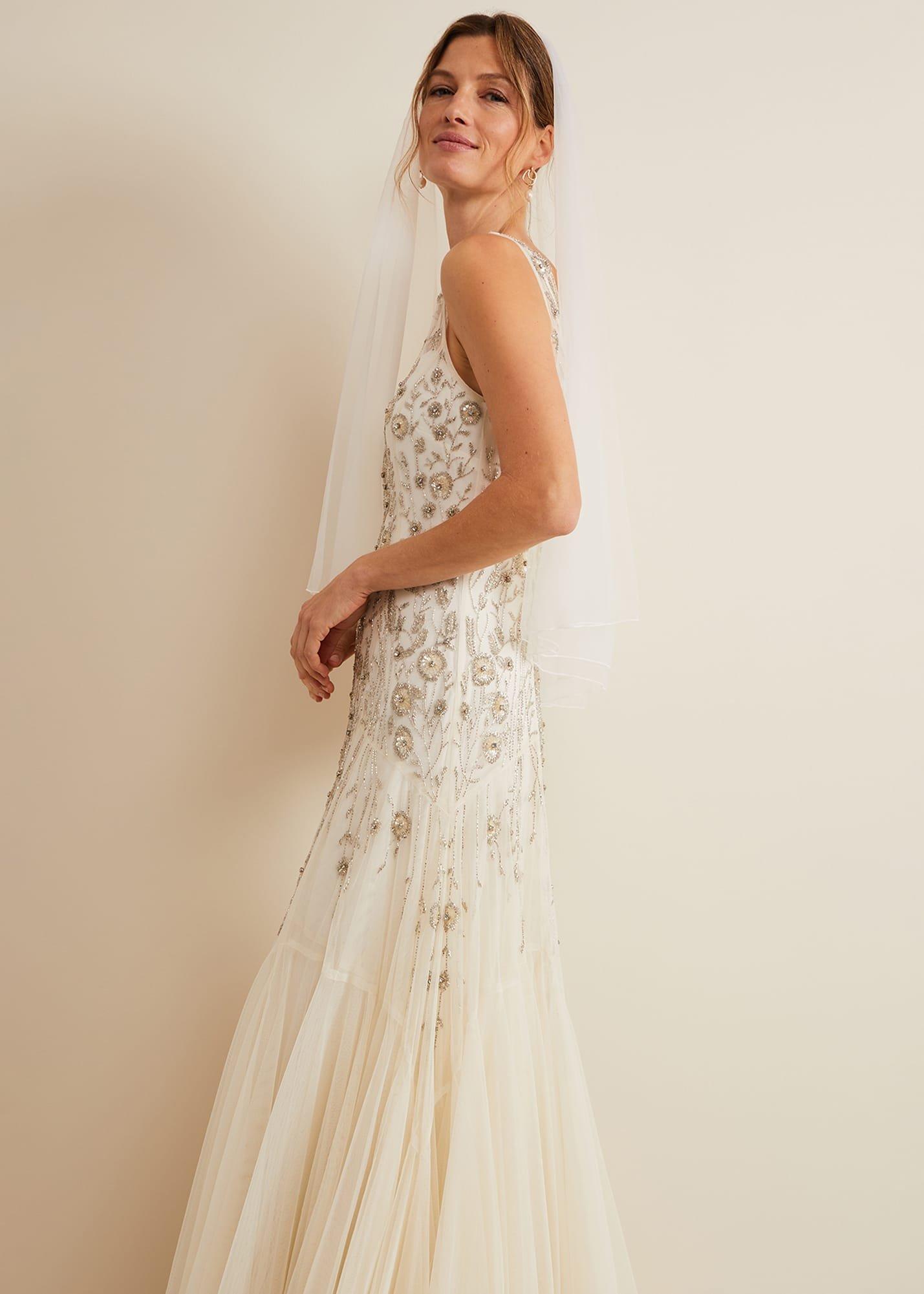 Milana Beaded Tulle Maxi Wedding Dress