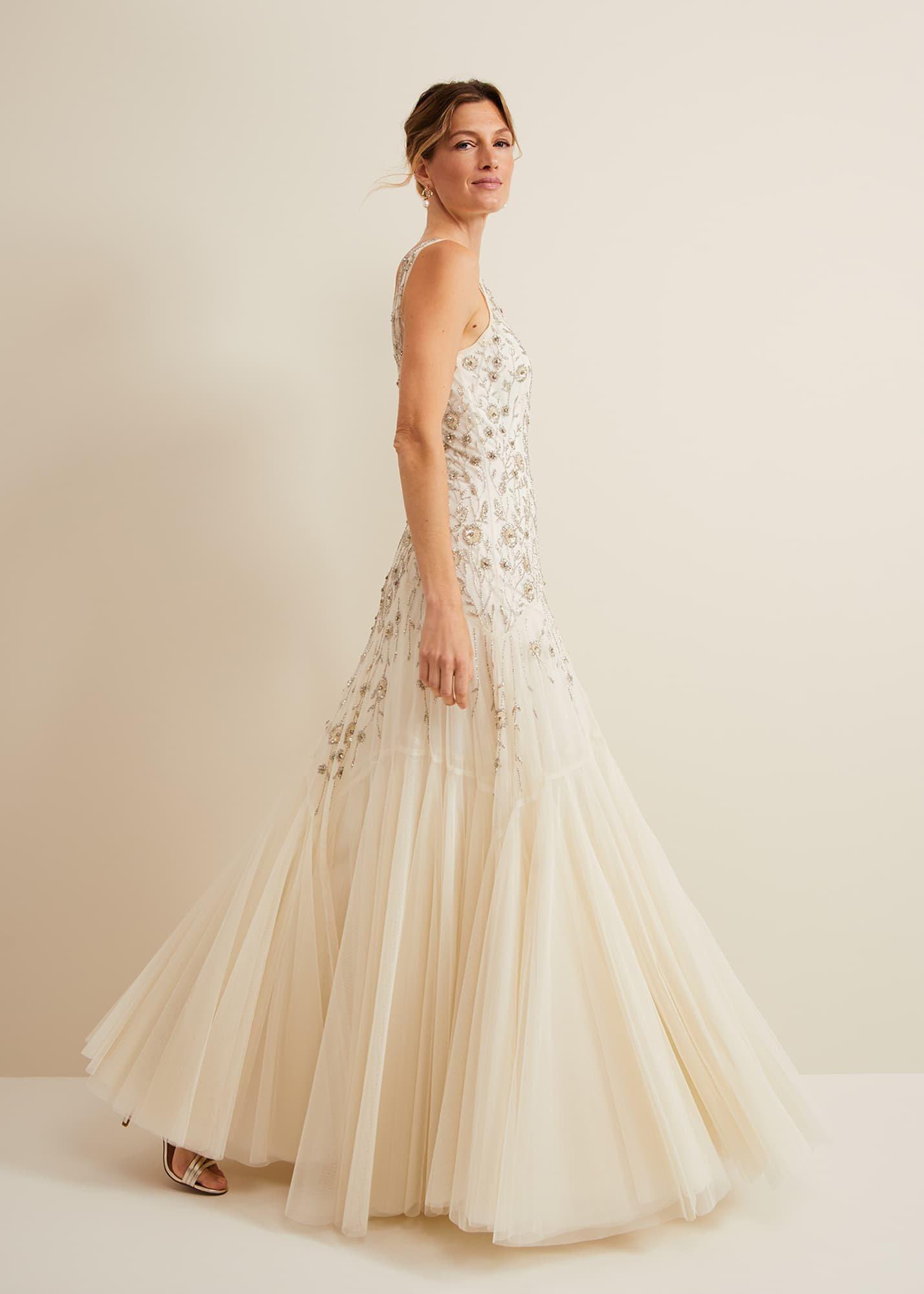 Milana Beaded Tulle Maxi Wedding Dress