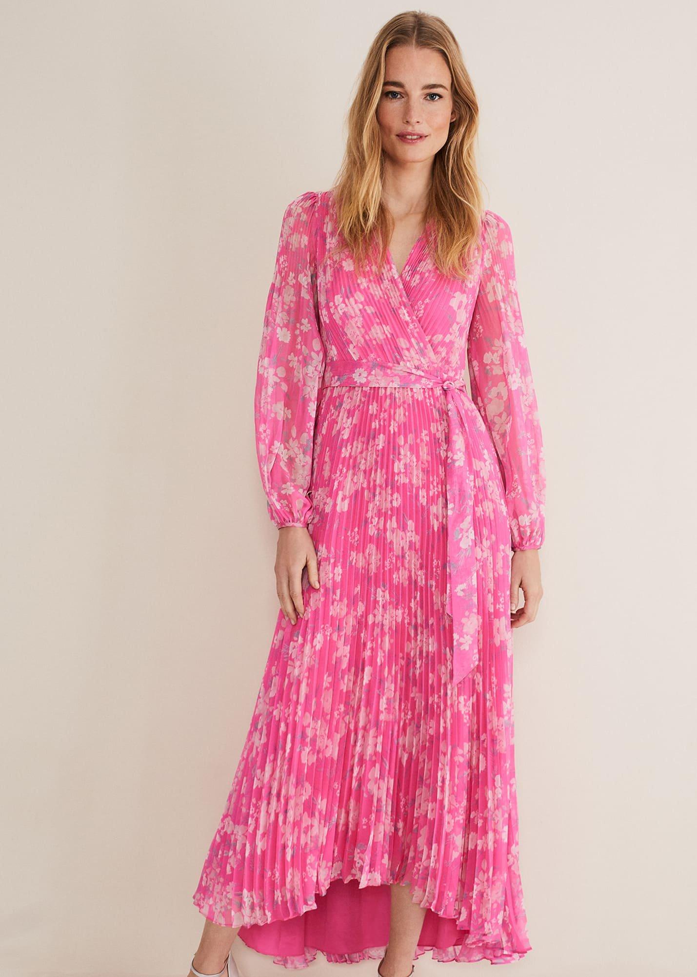 Hayley Floral Pleated Maxi Dress