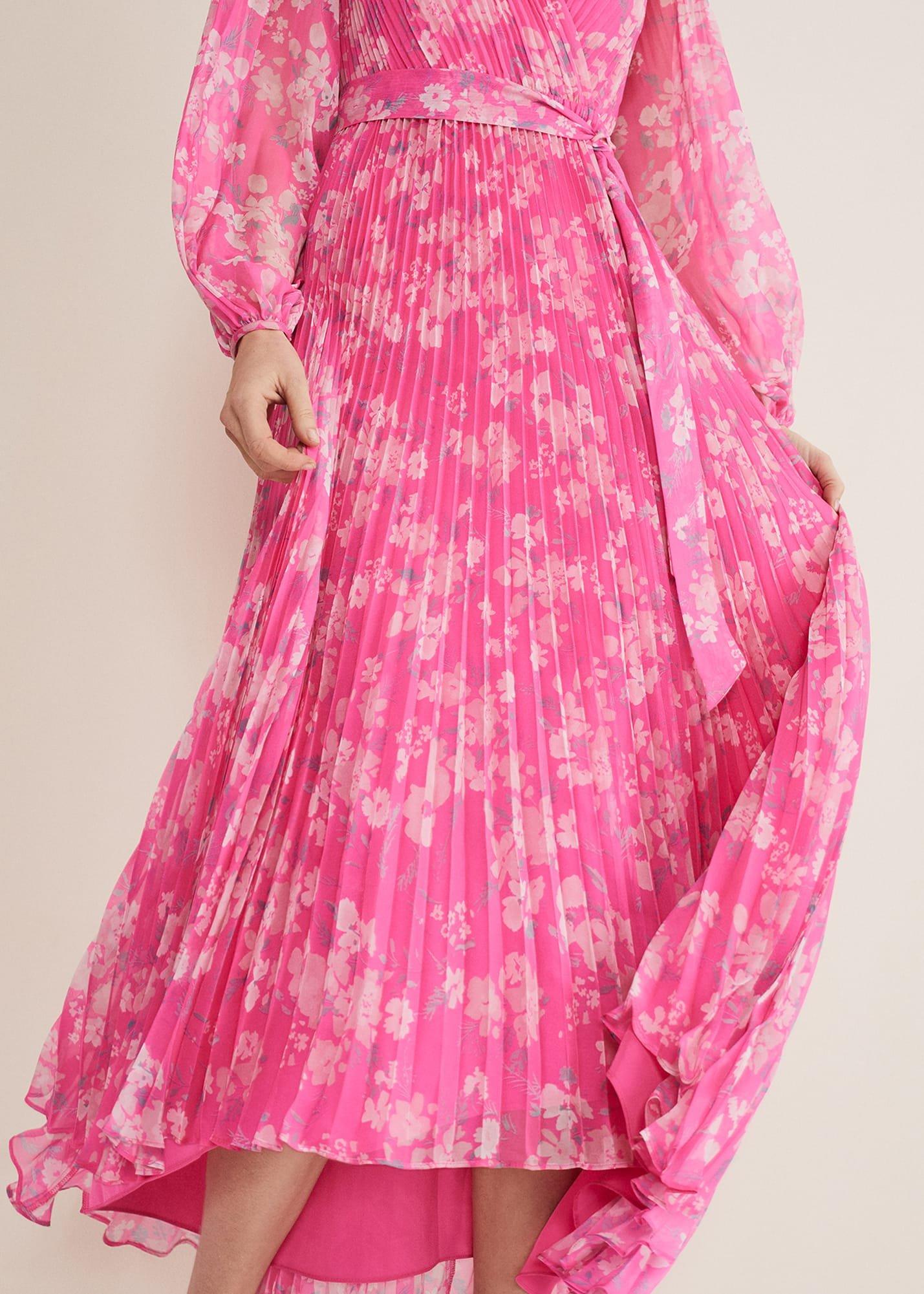 Hayley Floral Pleated Maxi Dress