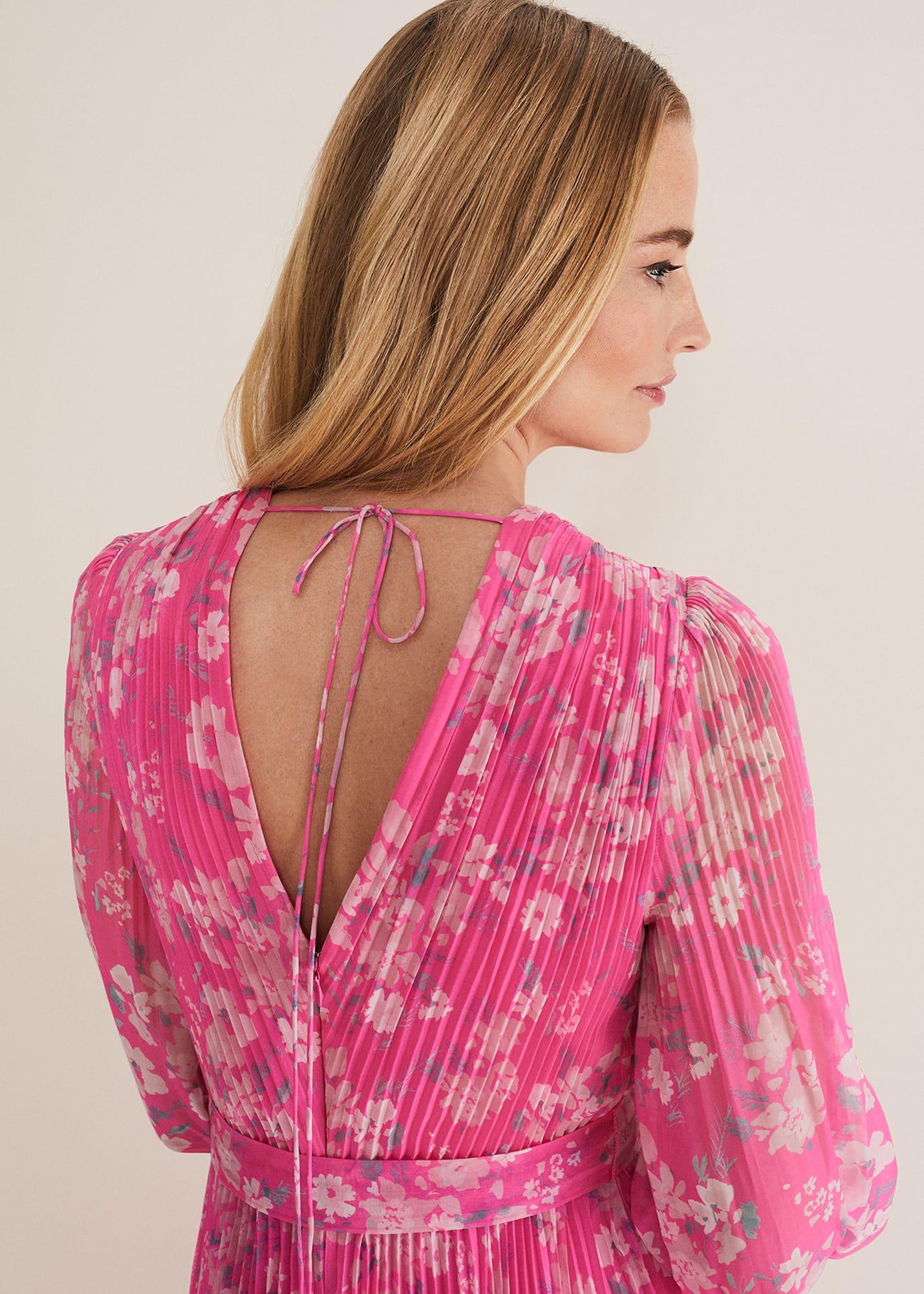 Hayley Floral Pleated Maxi Dress