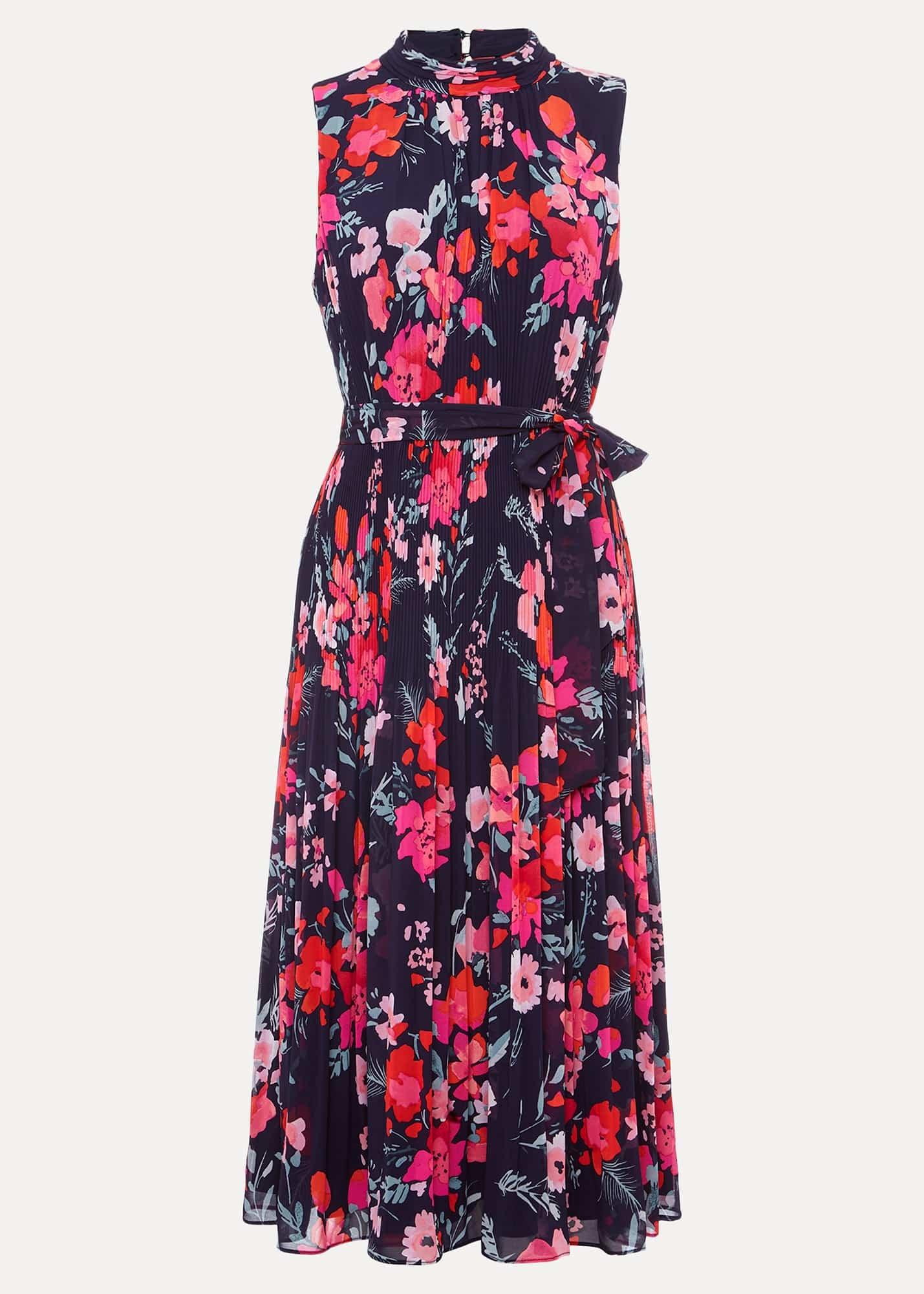 Tillie Floral Pleated Midi Dress