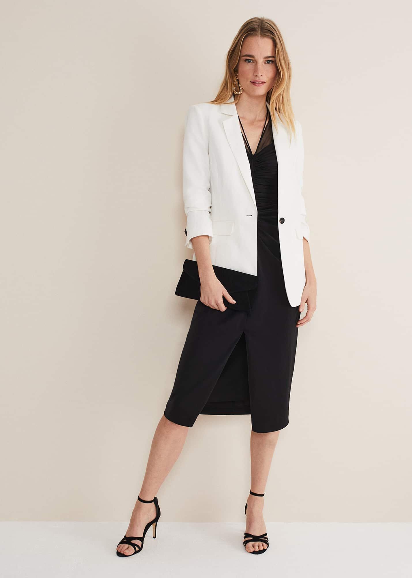 Leah Ruched Midi Dress