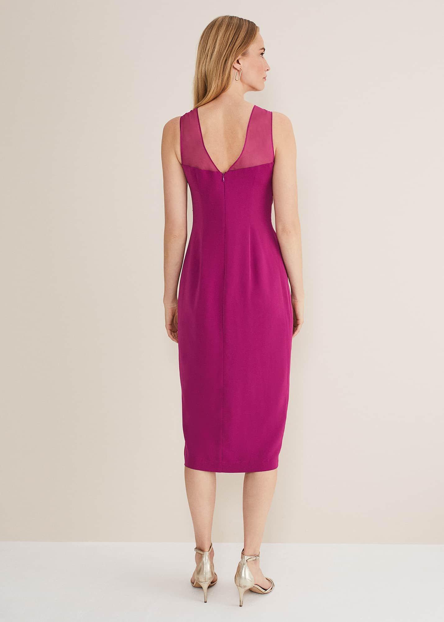Leah Ruched Midi Dress