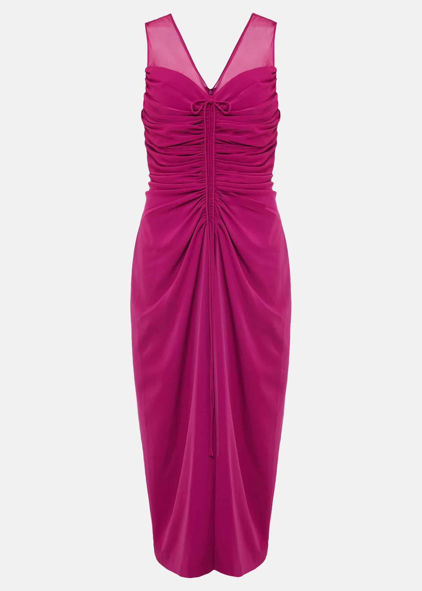 Leah Ruched Midi Dress
