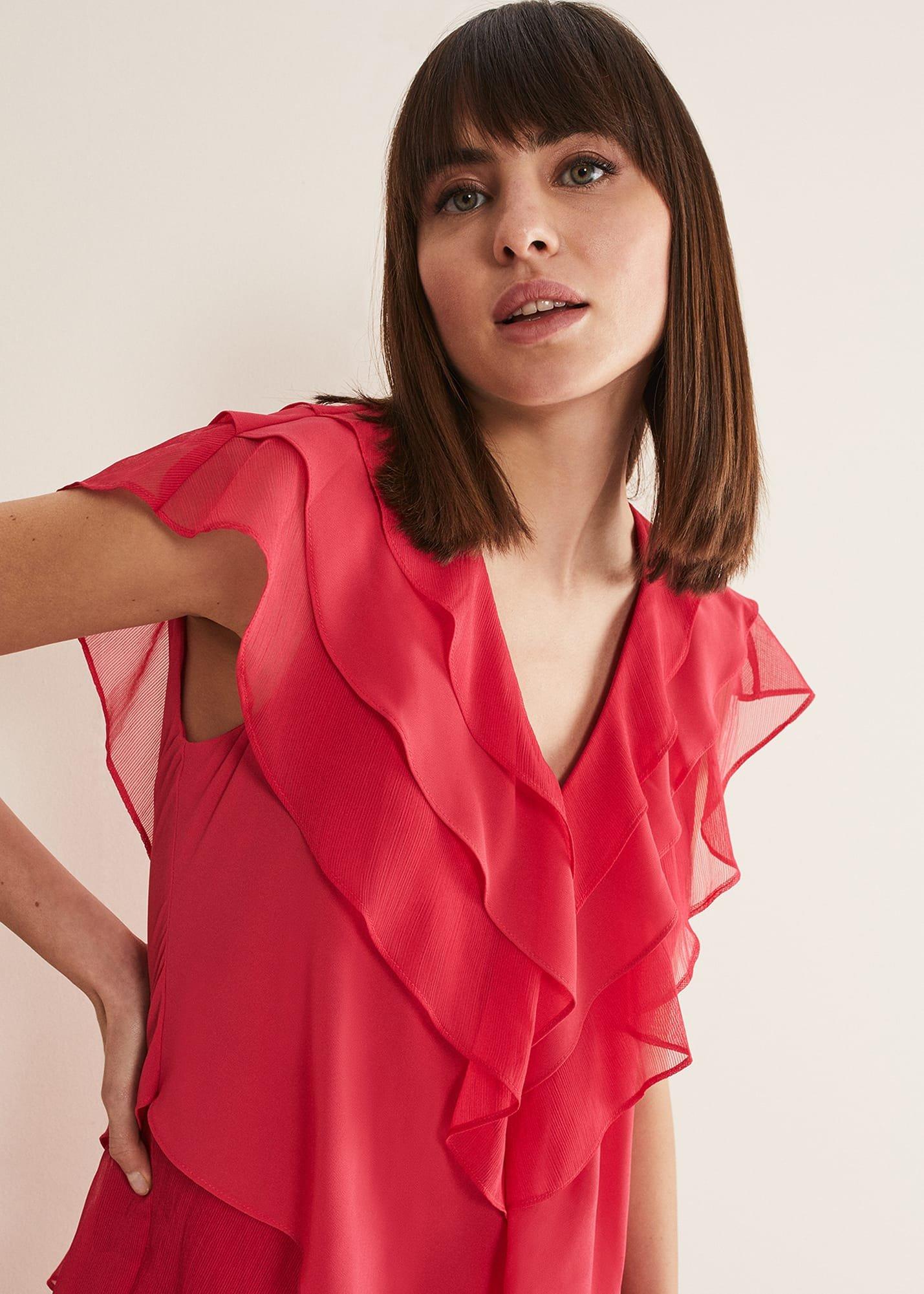 sage-v-neck-pleat-dress