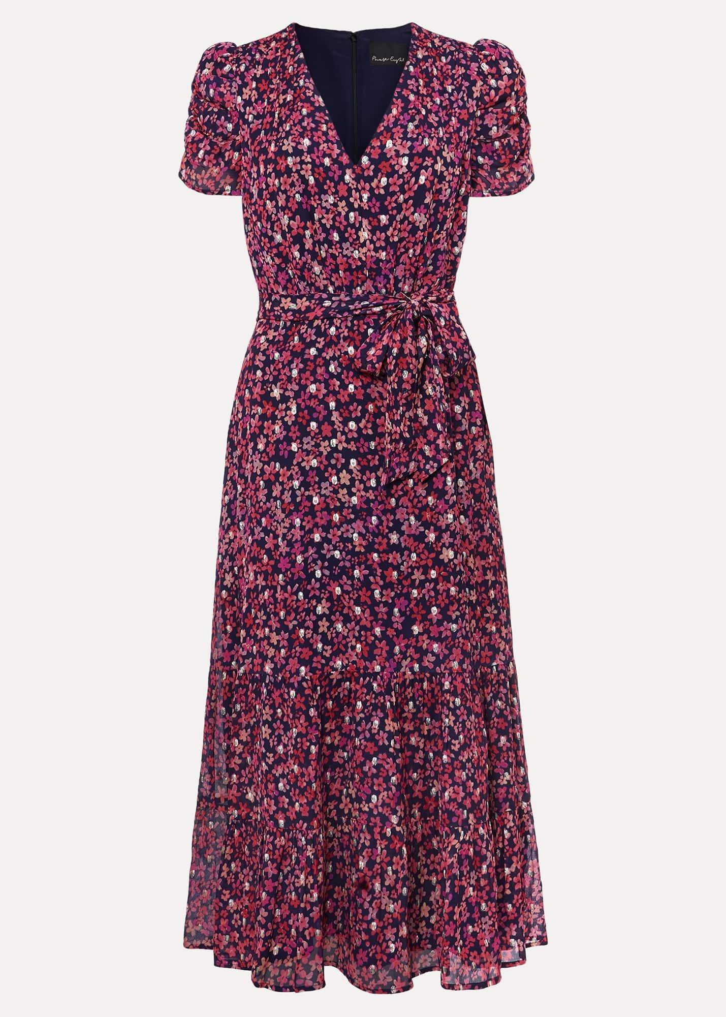 Azalea Ditsy Short Sleeve Midi Dress