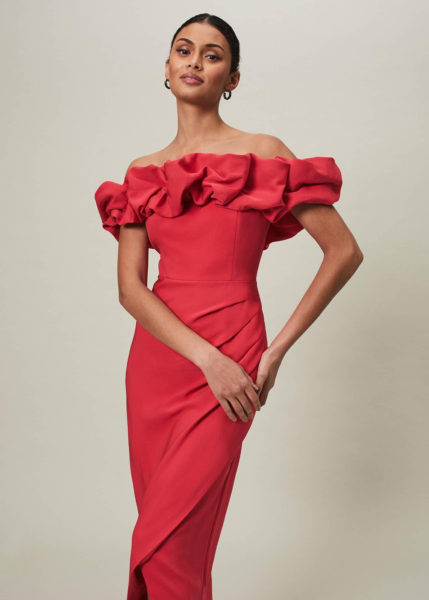 Mallory Off The Shoulder Midaxi Dress