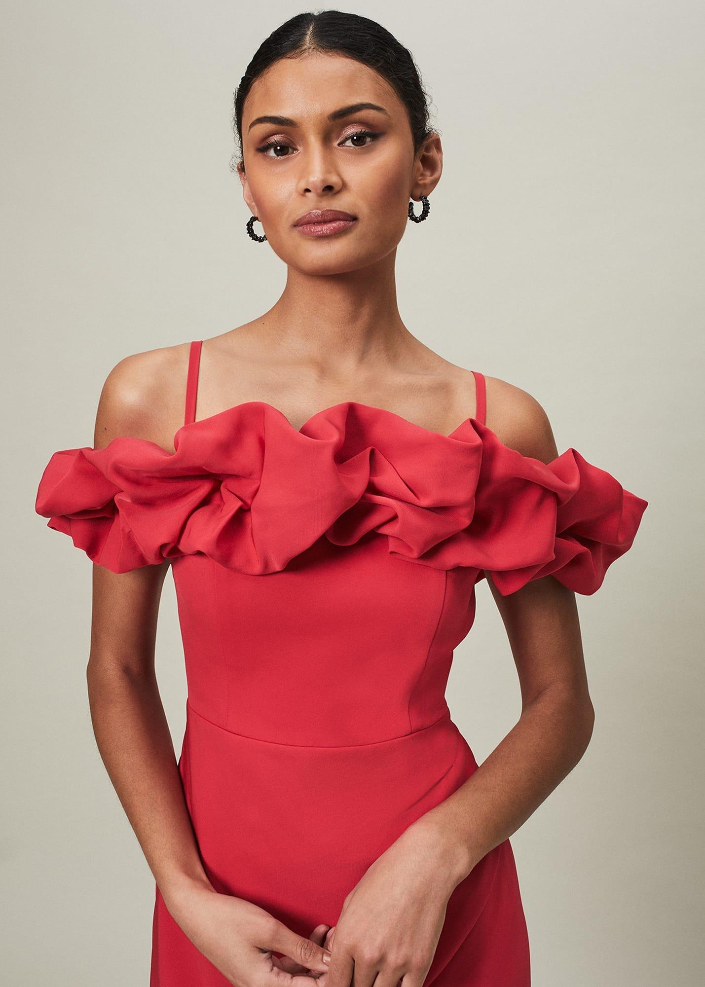 Mallory Off The Shoulder Midaxi Dress
