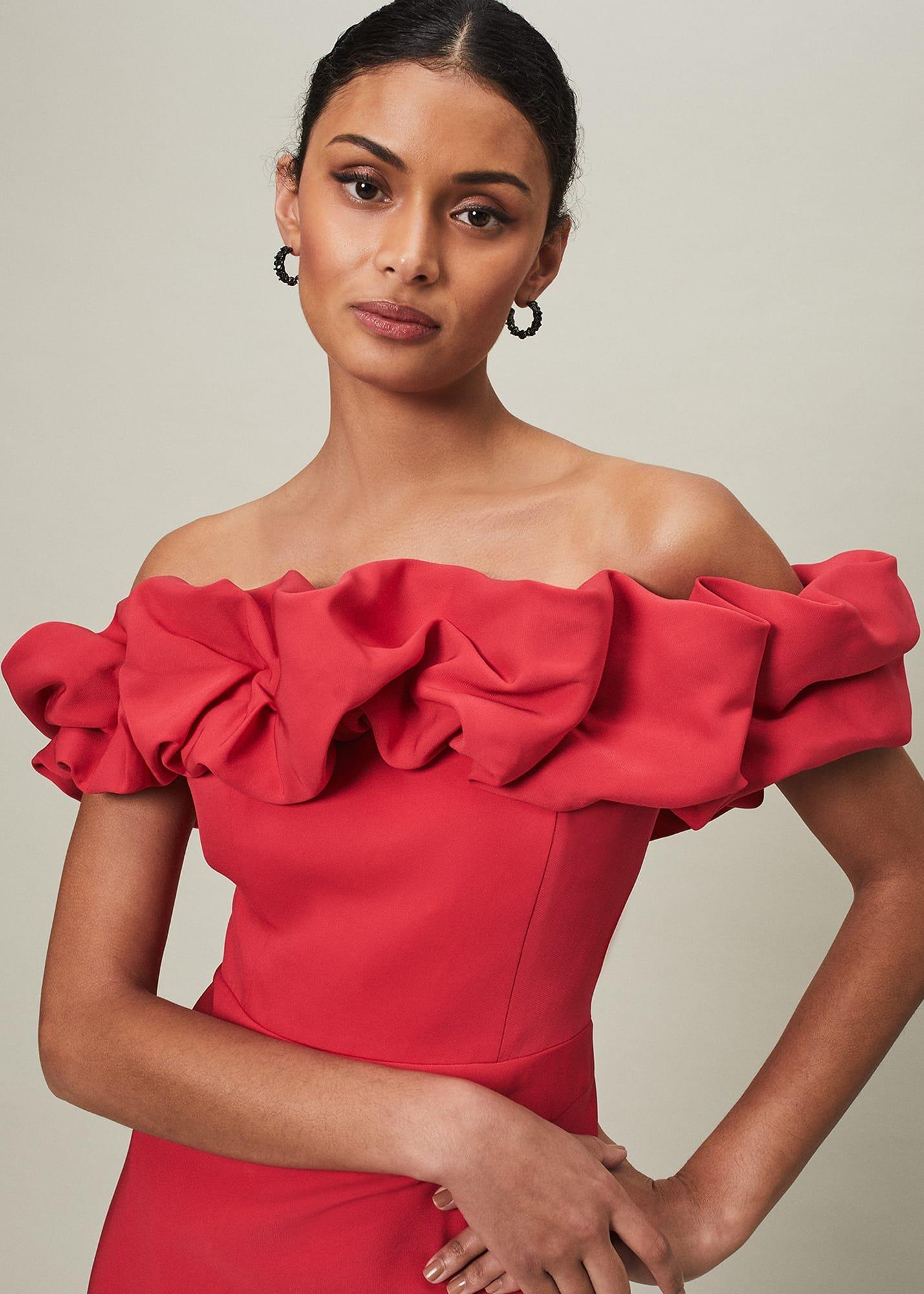 Mallory Off The Shoulder Midaxi Dress