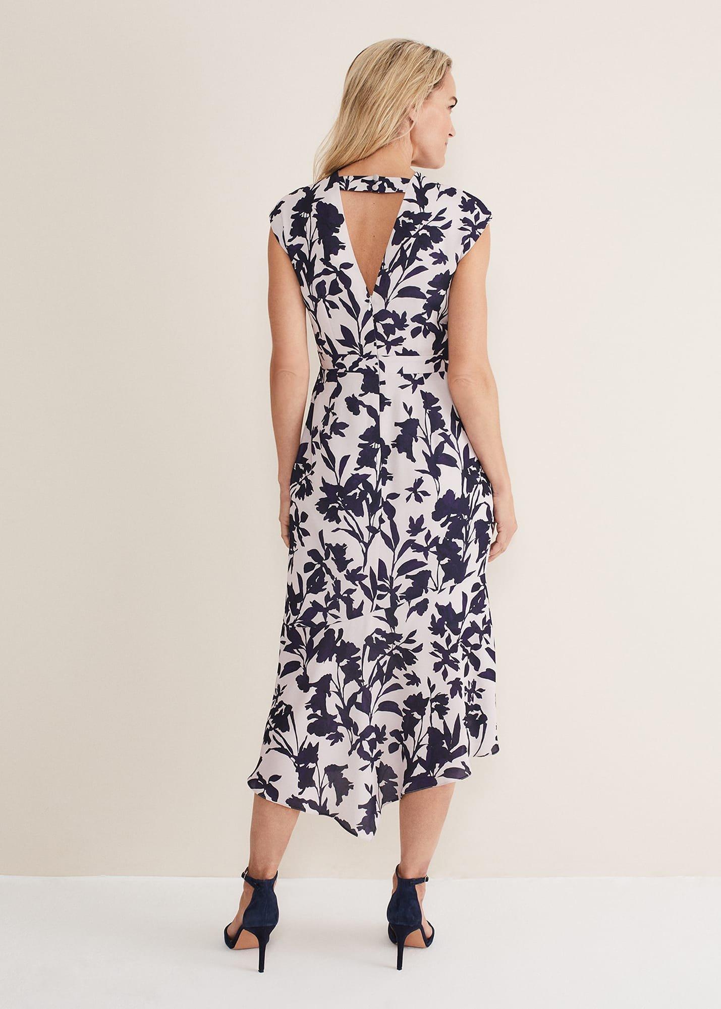 Willow Floral Cowl Neck Midi Dress