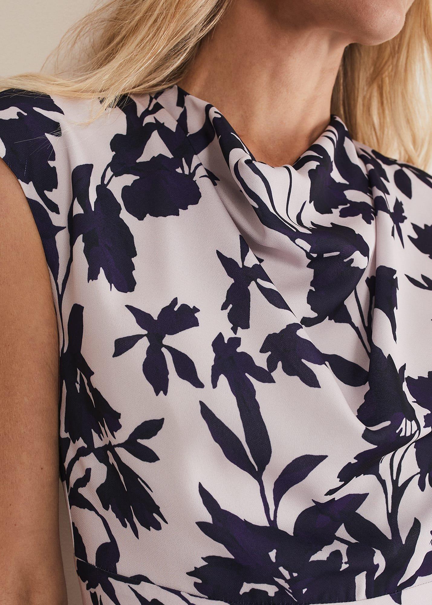 Willow Floral Cowl Neck Midi Dress