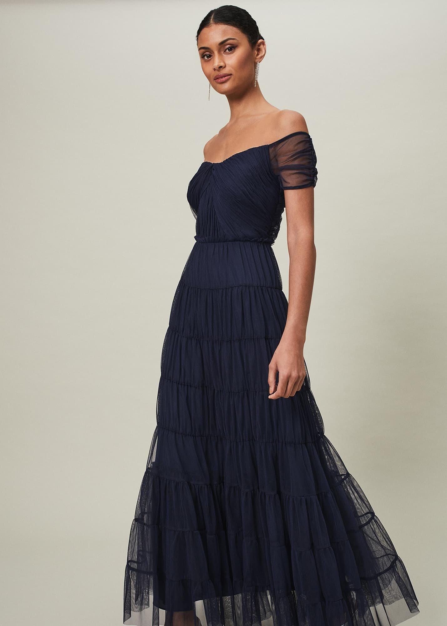 Layla Tulle Tiered Maxi Dress