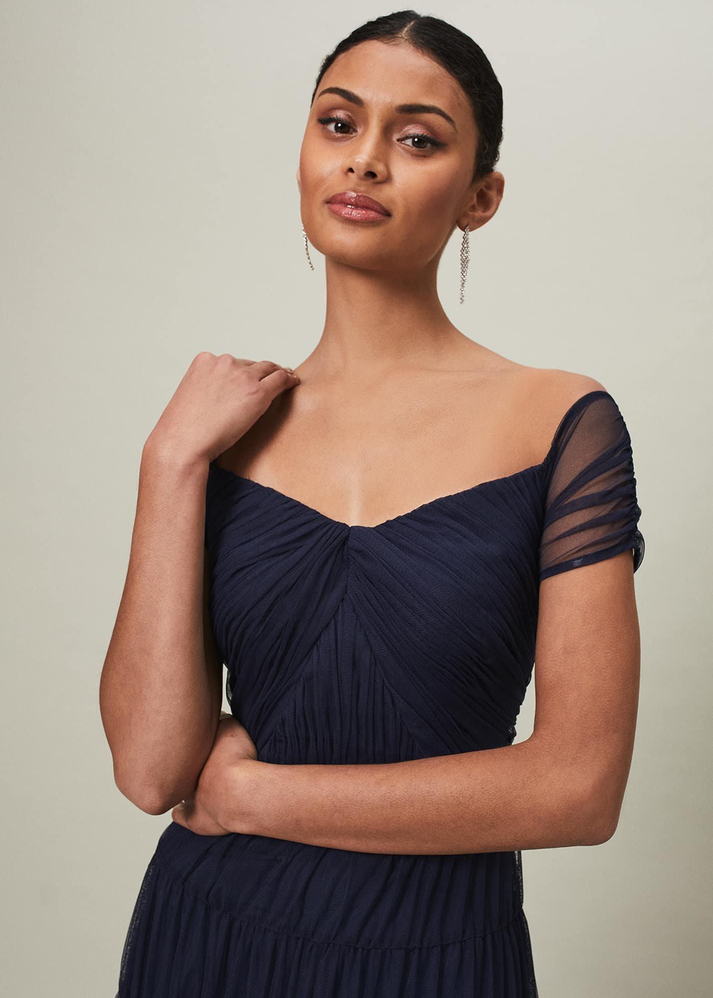 Layla Tulle Tiered Maxi Dress