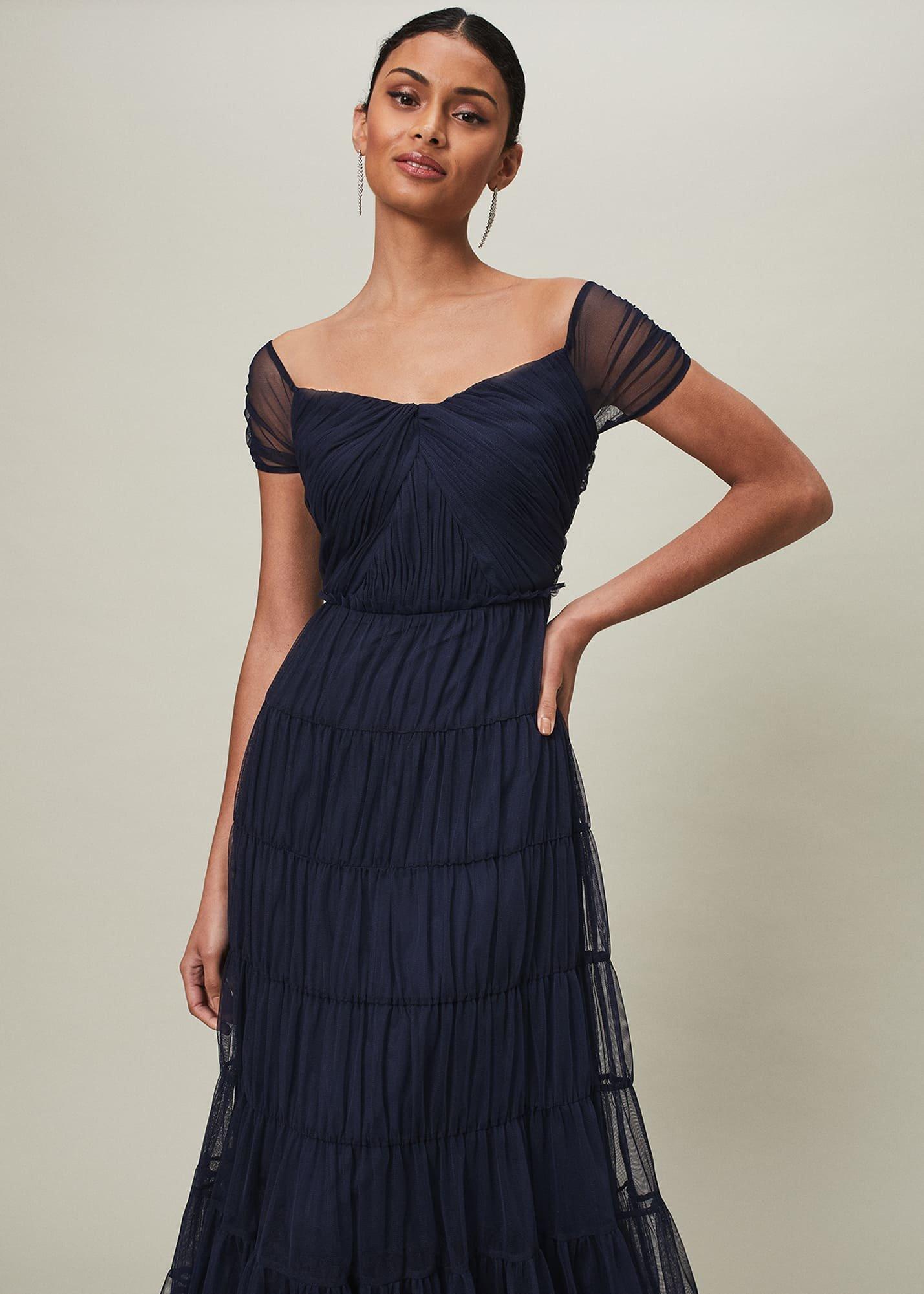 Layla Tulle Tiered Maxi Dress