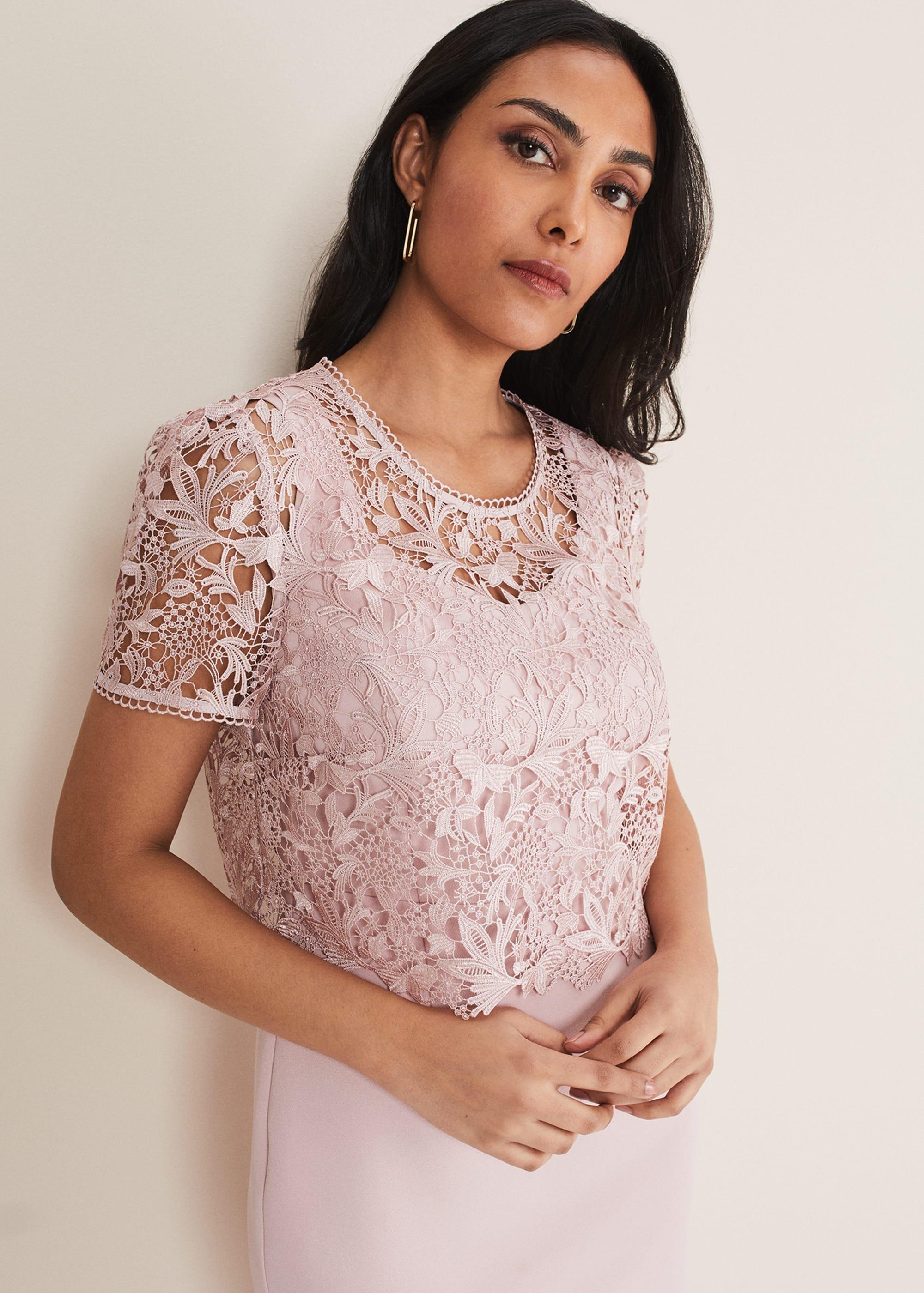 Petite Isabella Lace Midi Dress