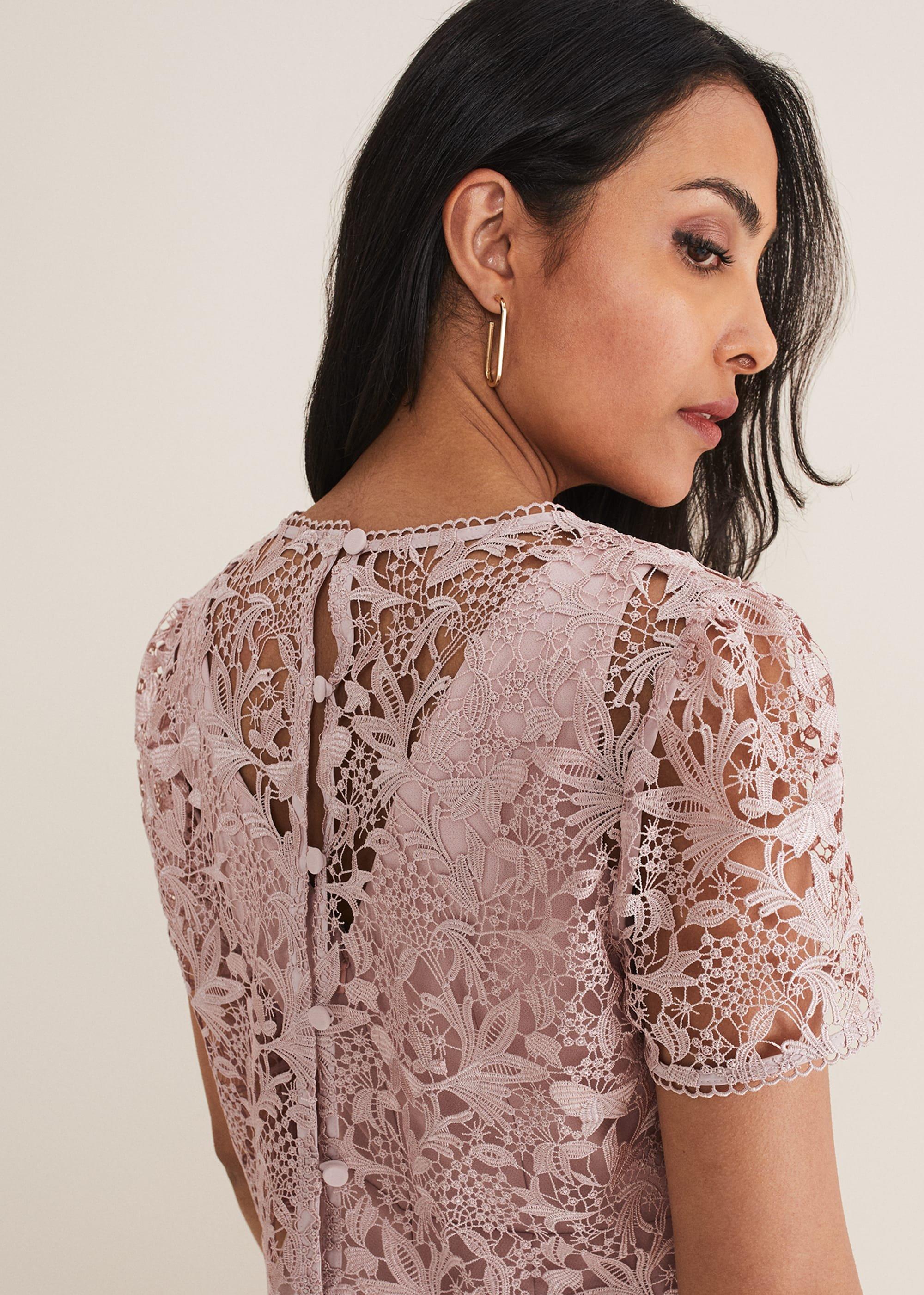 Petite Isabella Lace Midi Dress