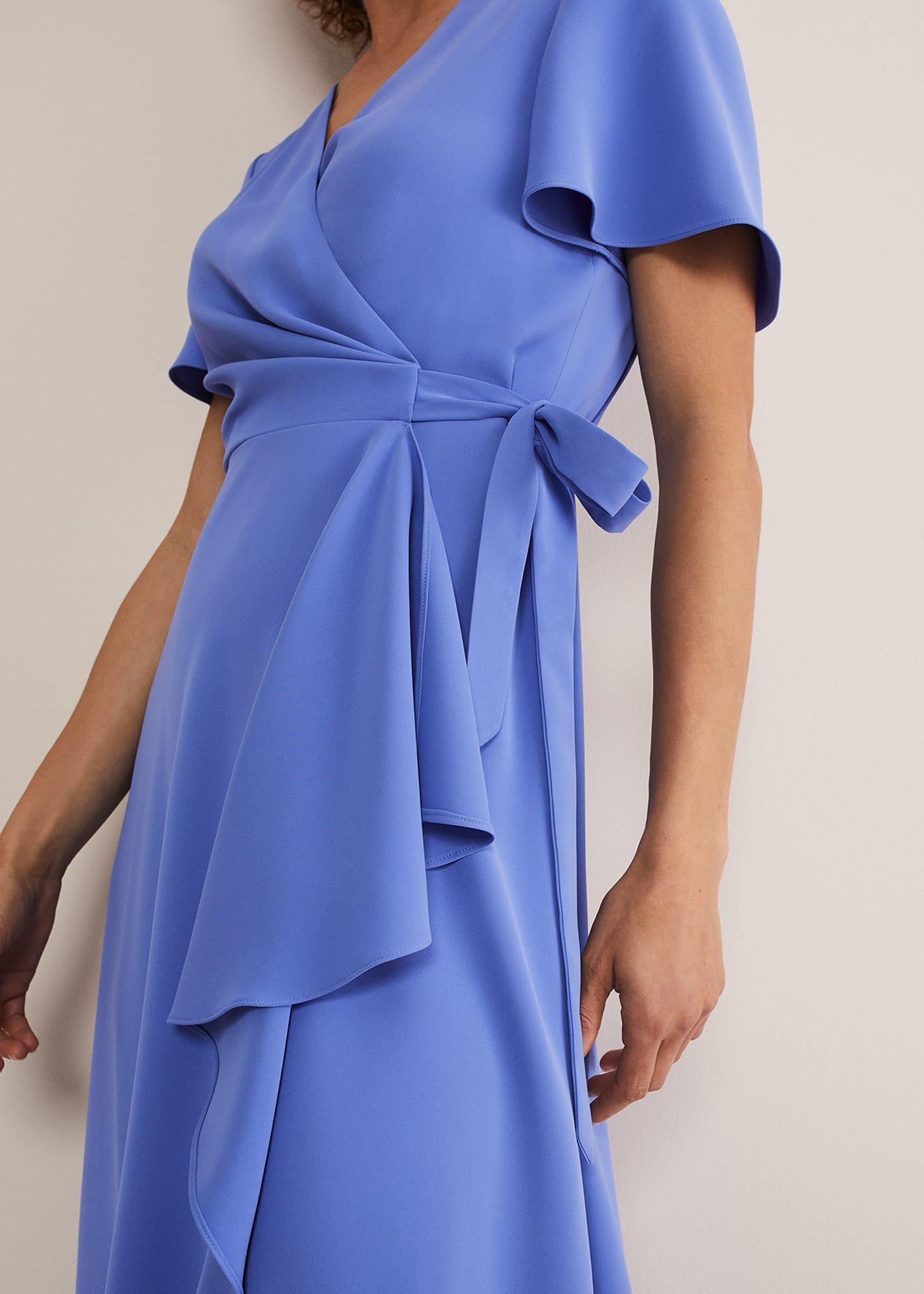 Julissa Ruffle Wrap Midi Dress