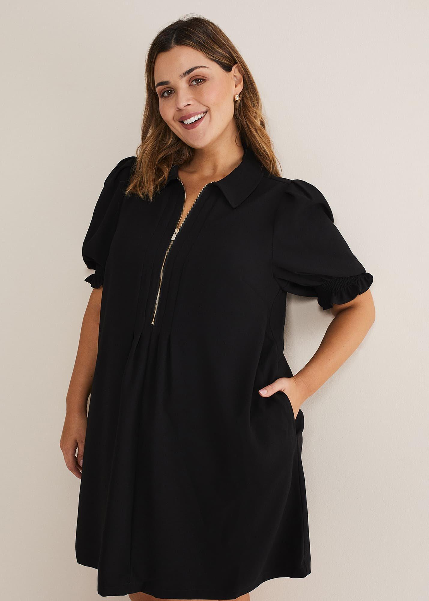 Candice Navy Zip Mini Dress