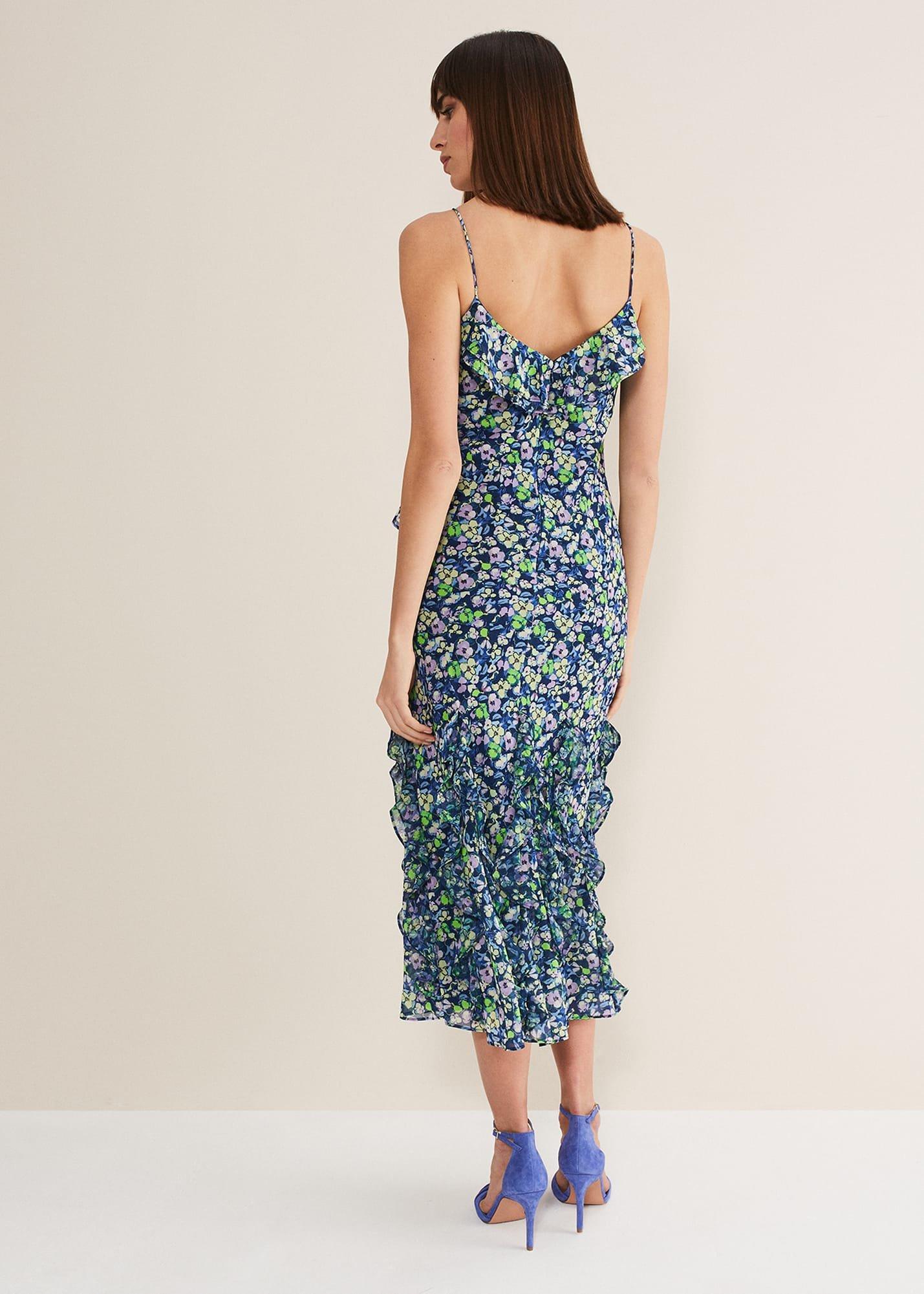 Catira Floral Ruffle Midaxi Dress