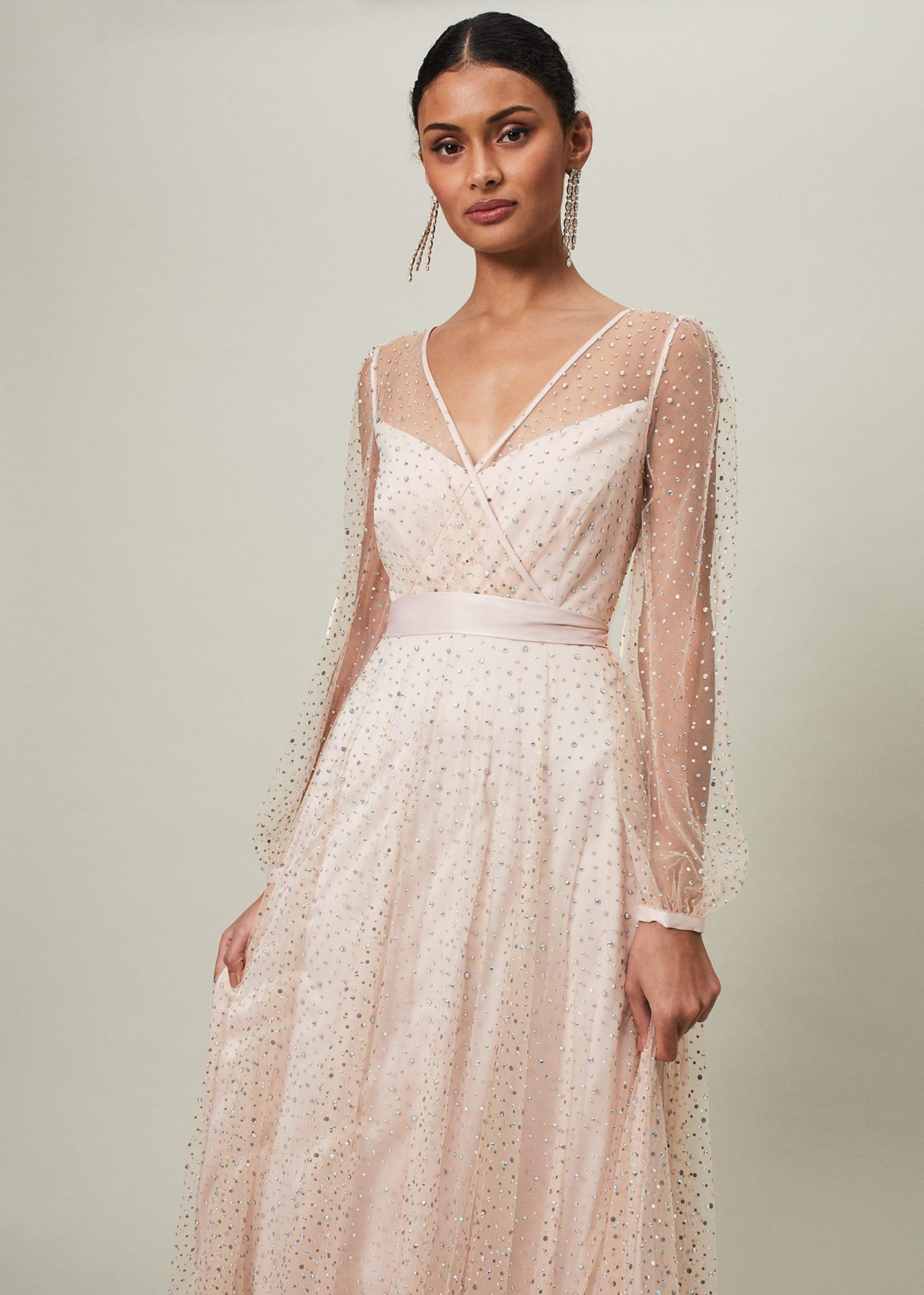 Ashley Embellished Sheer Maxi Dress