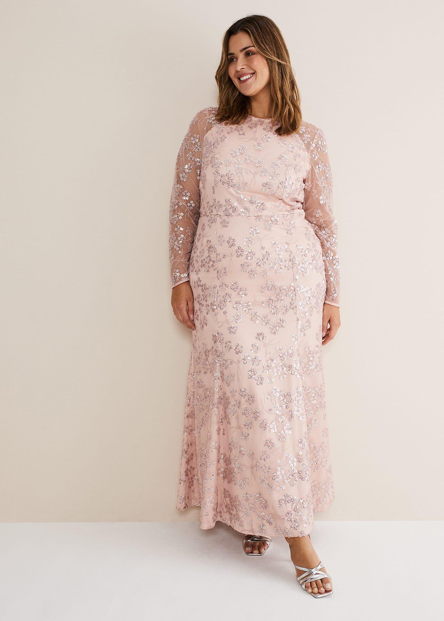 Natalya Sequin Floral Maxi Dress