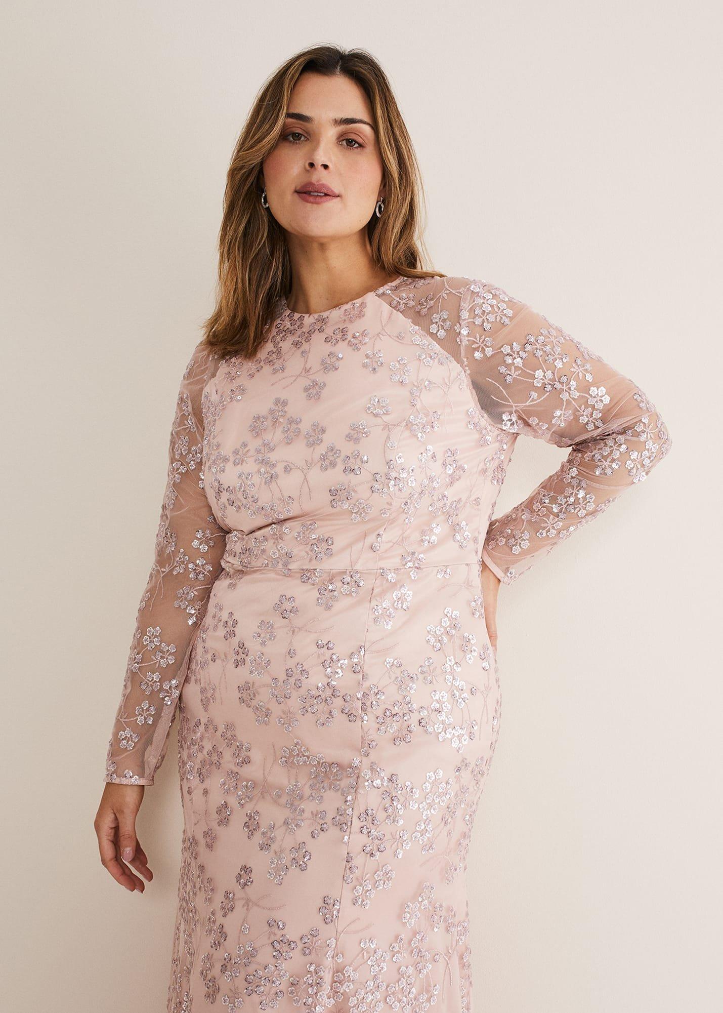 Natalya Sequin Floral Maxi Dress