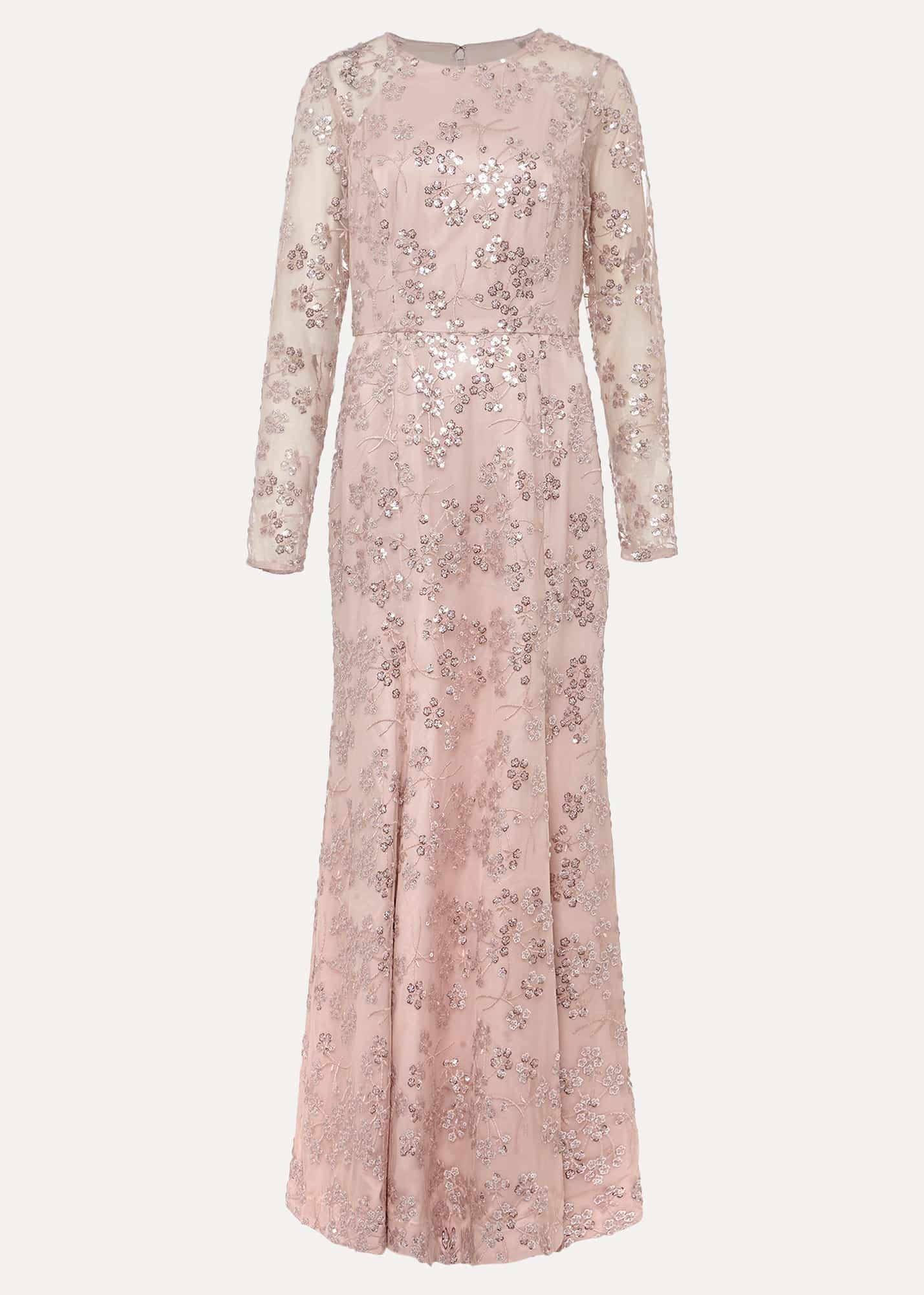Natalya Sequin Floral Maxi Dress