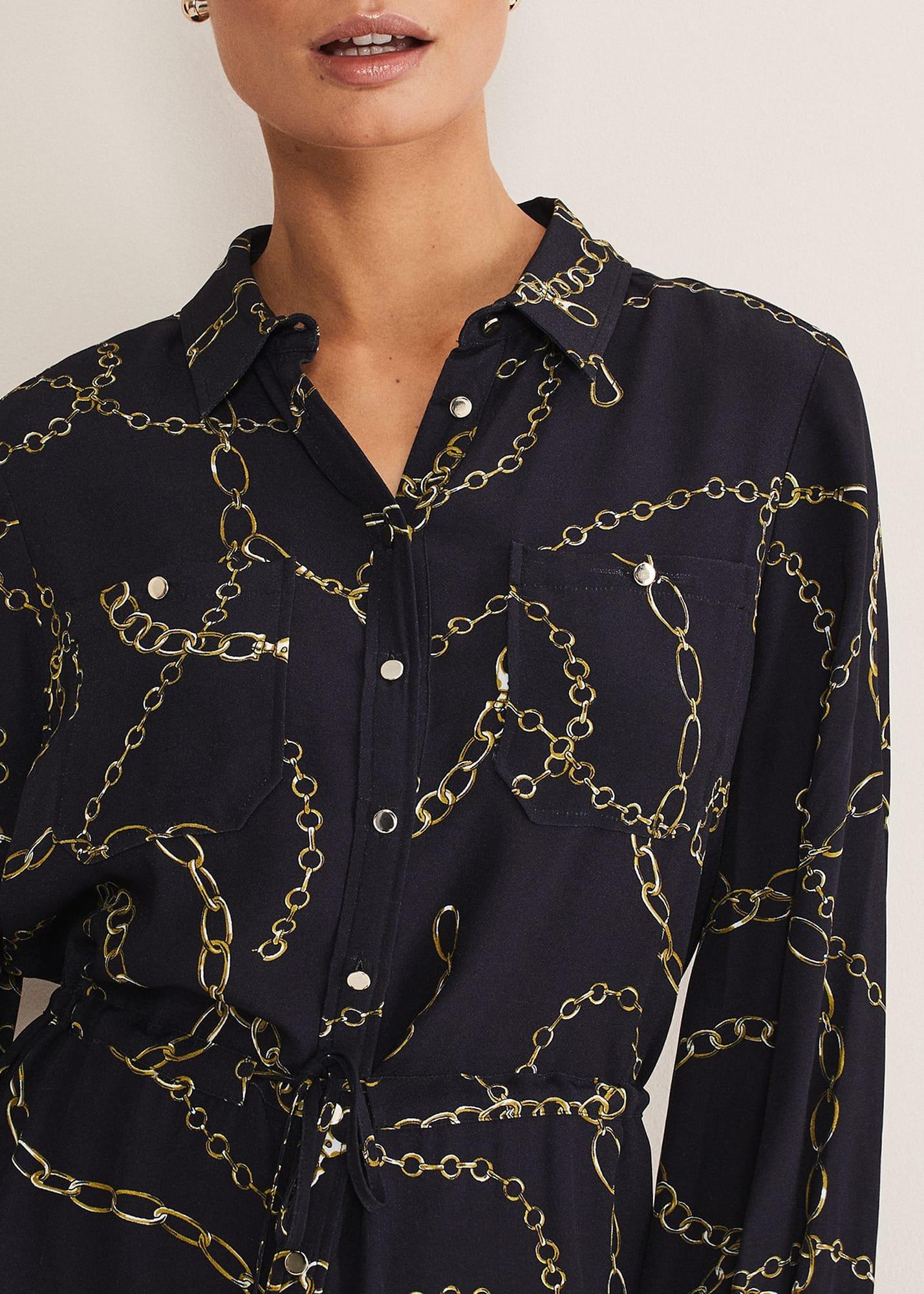 tana-chain-print-midi-shirt-dress