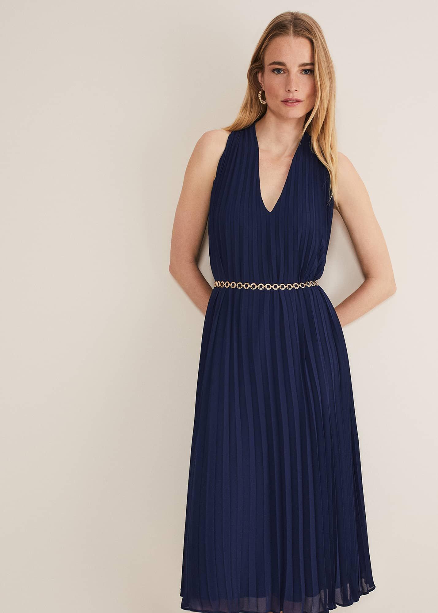 Tabitha Pleated Midi Dress