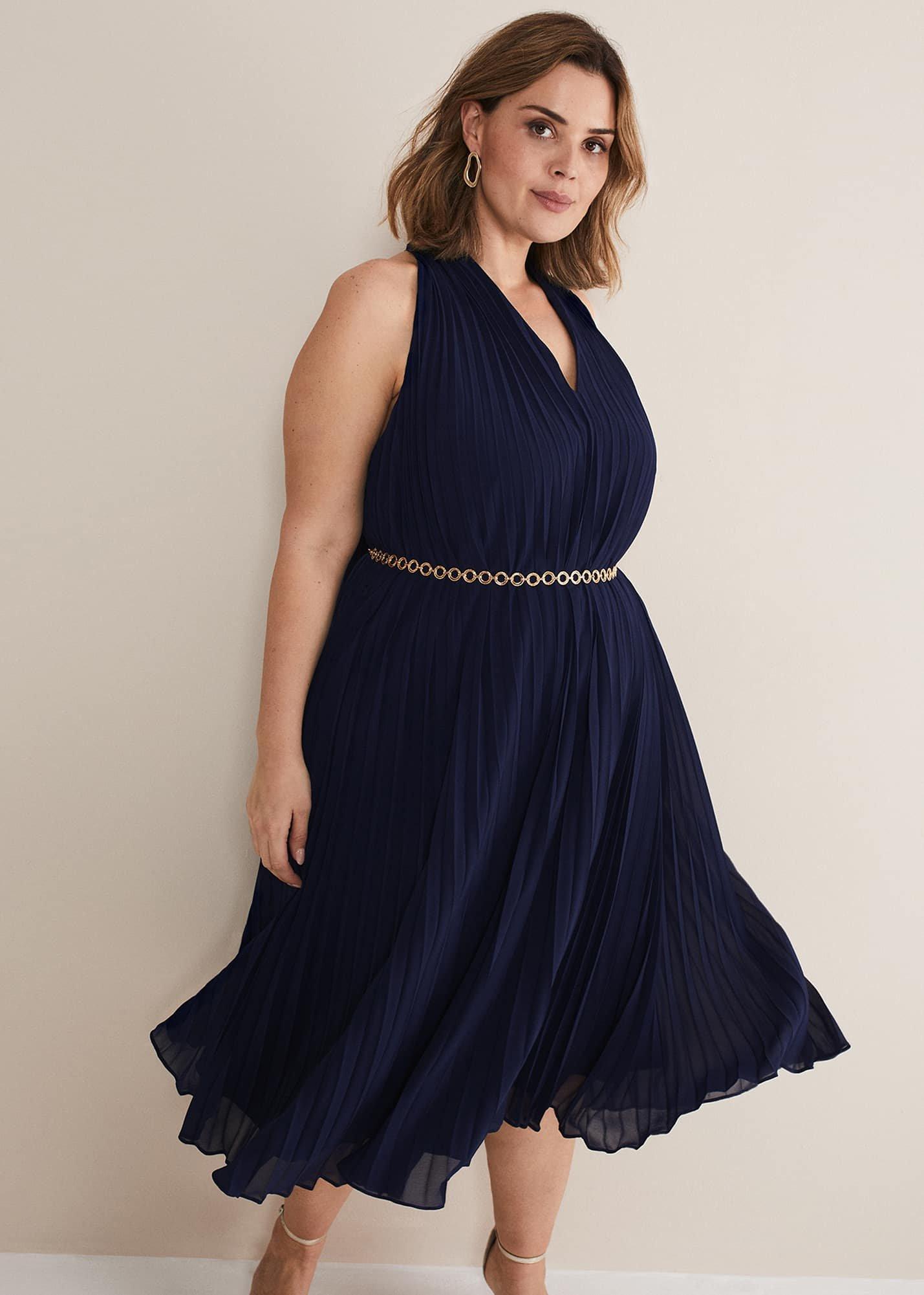 Tabitha Pleated Midi Dress
