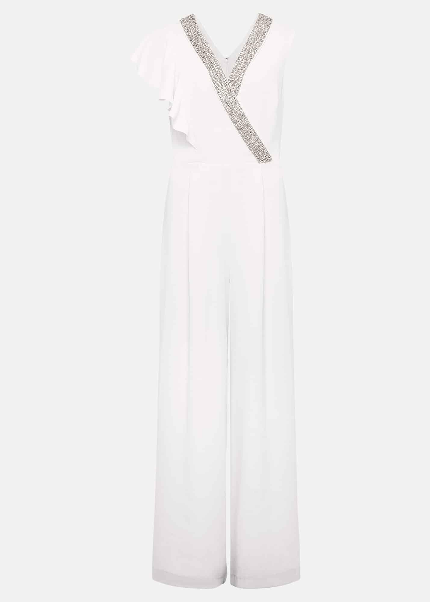 Alexis White Beaded Jumpsuit