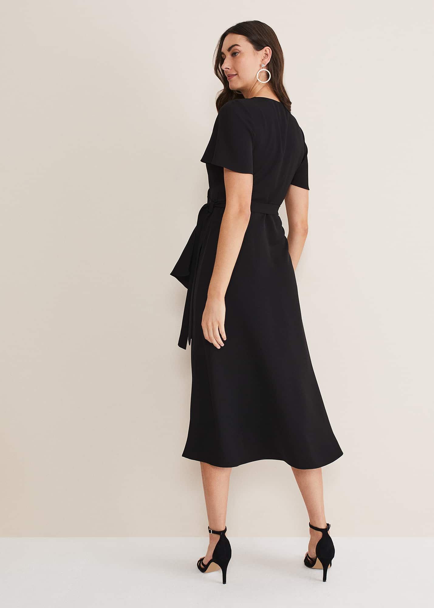 Julissa Ruffle Wrap Midi Dress