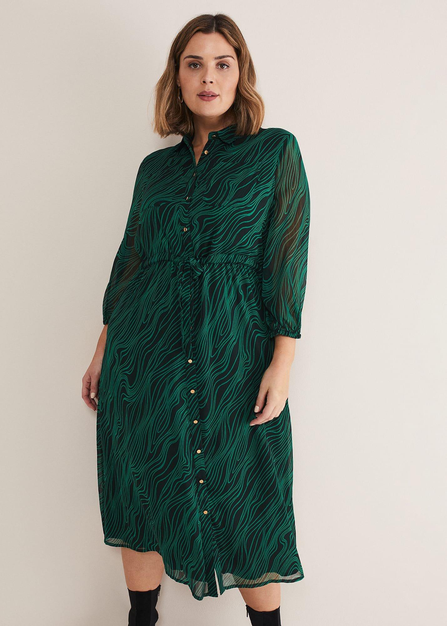 Tana Swirl Chiffon Midi Dress