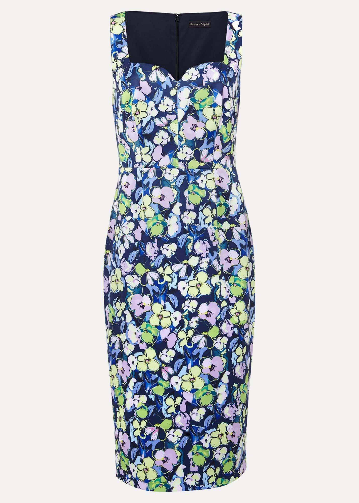 Petite Loretta Printed Scuba Dress