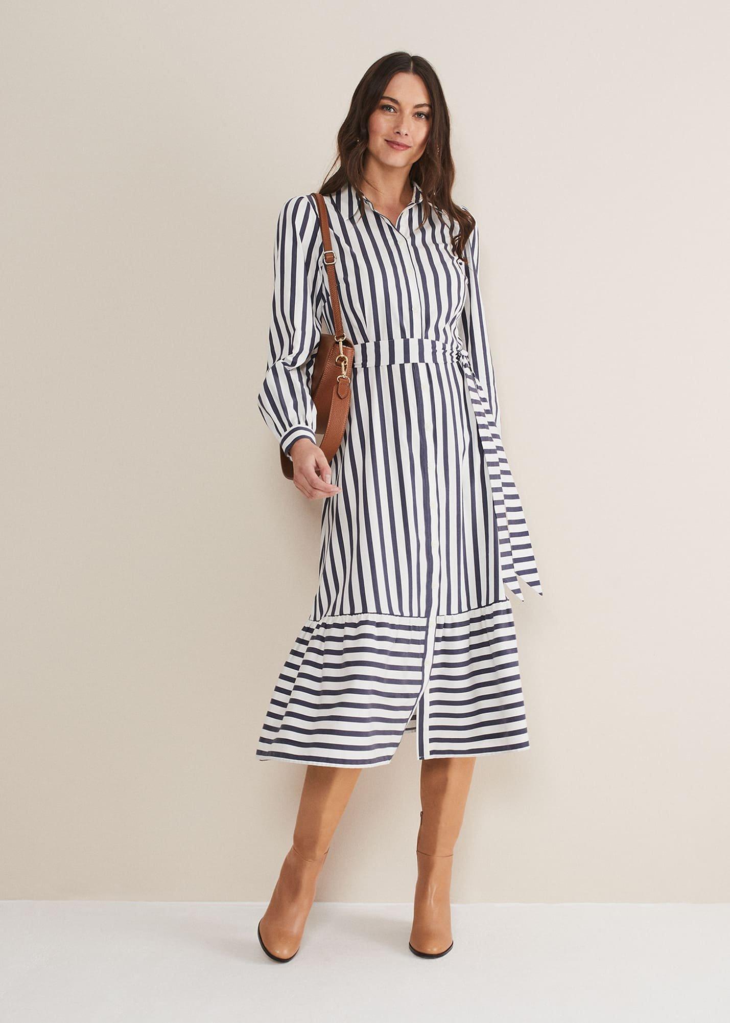 Henley Striped Midaxi Dress