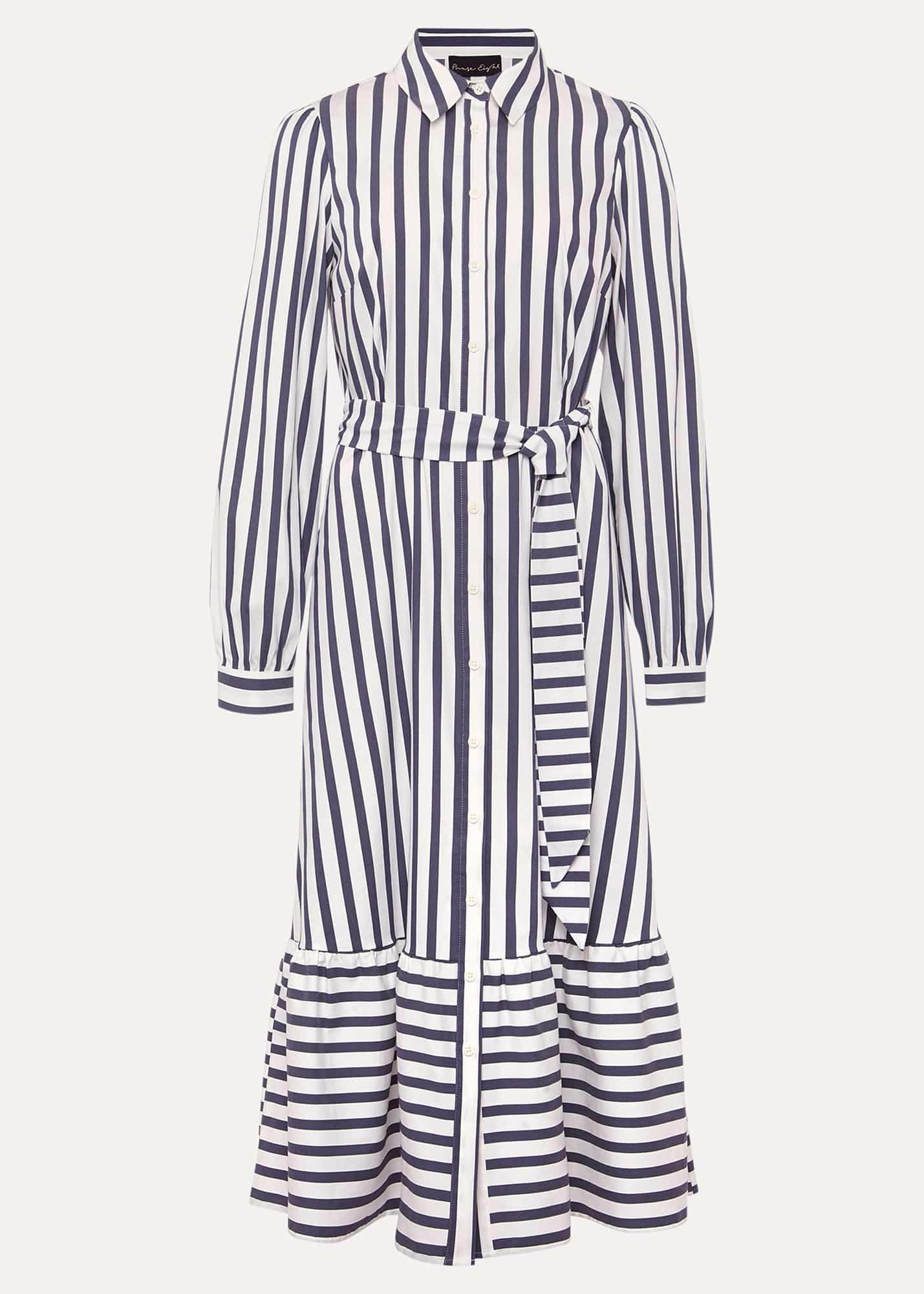 Henley Striped Midaxi Dress