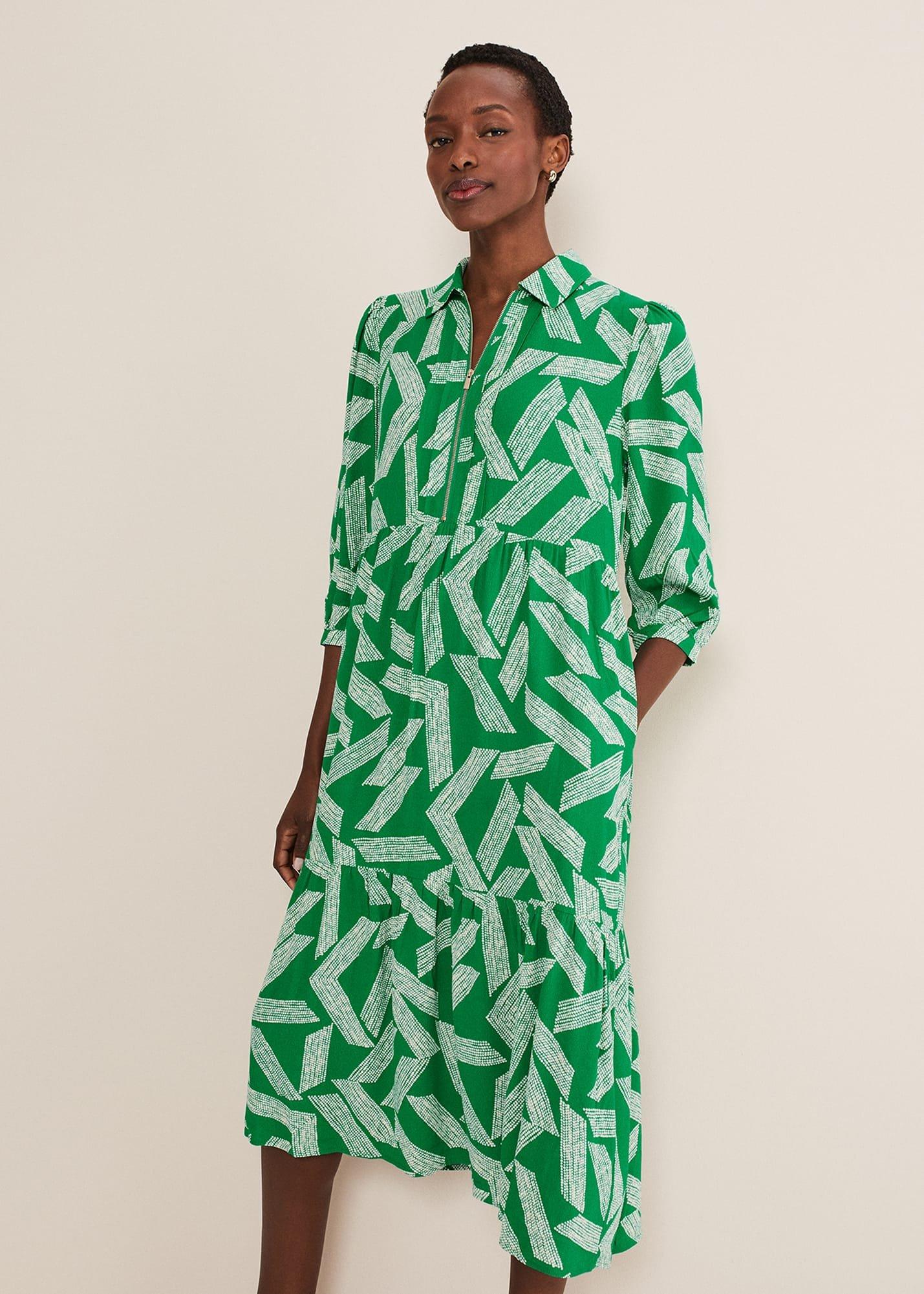 penele-abstract-zip-midi-dress