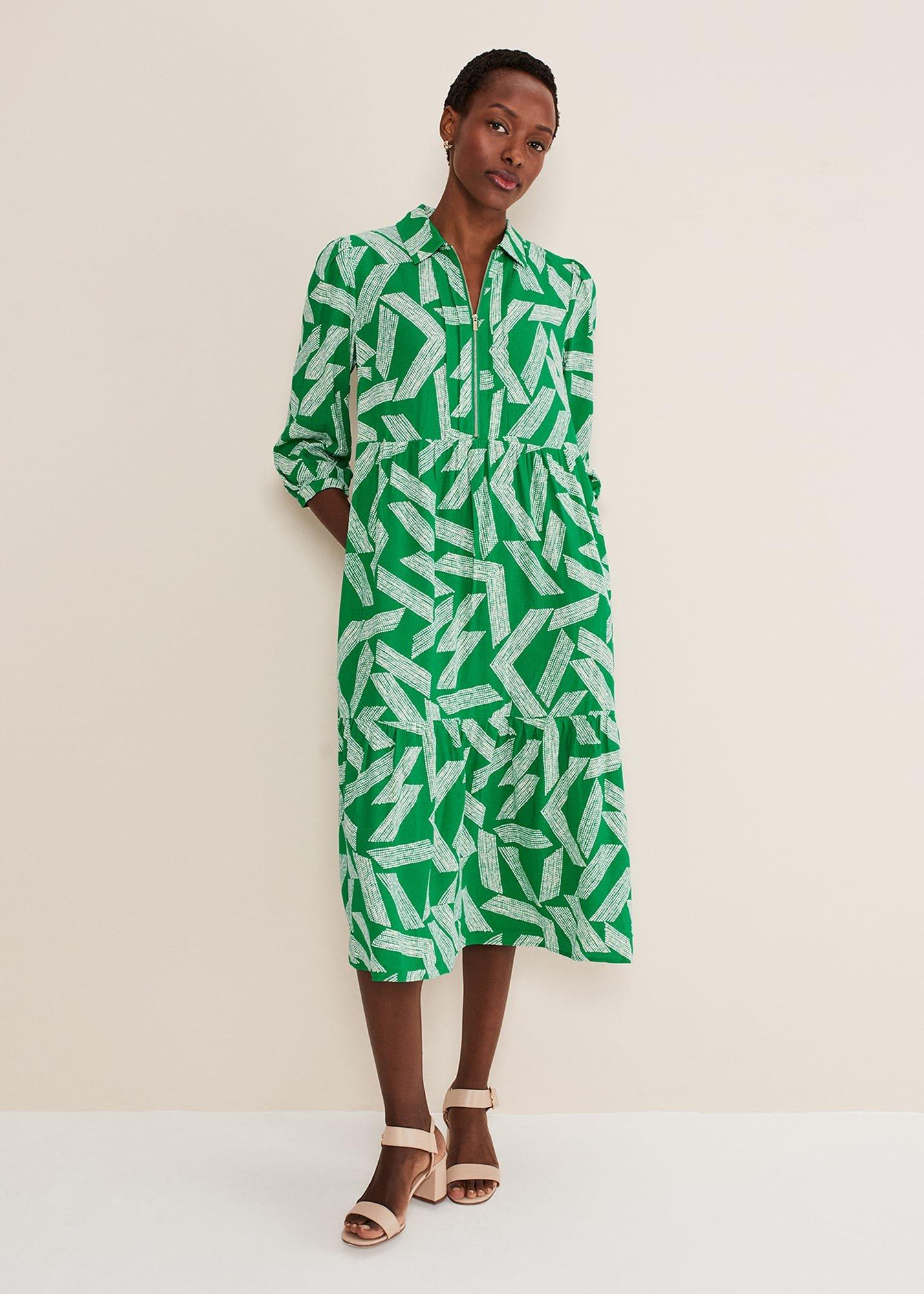 penele-abstract-zip-midi-dress