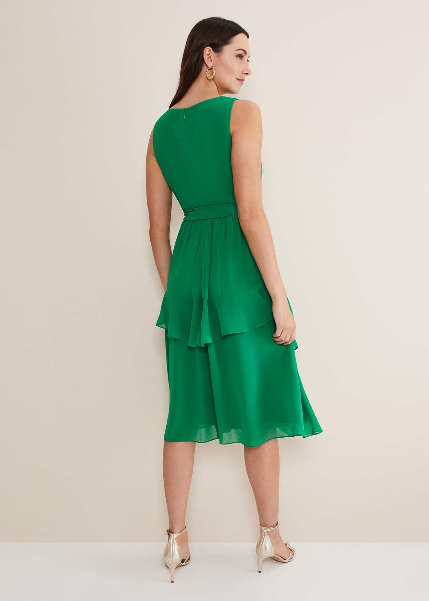 Breesha Green Midaxi Dress
