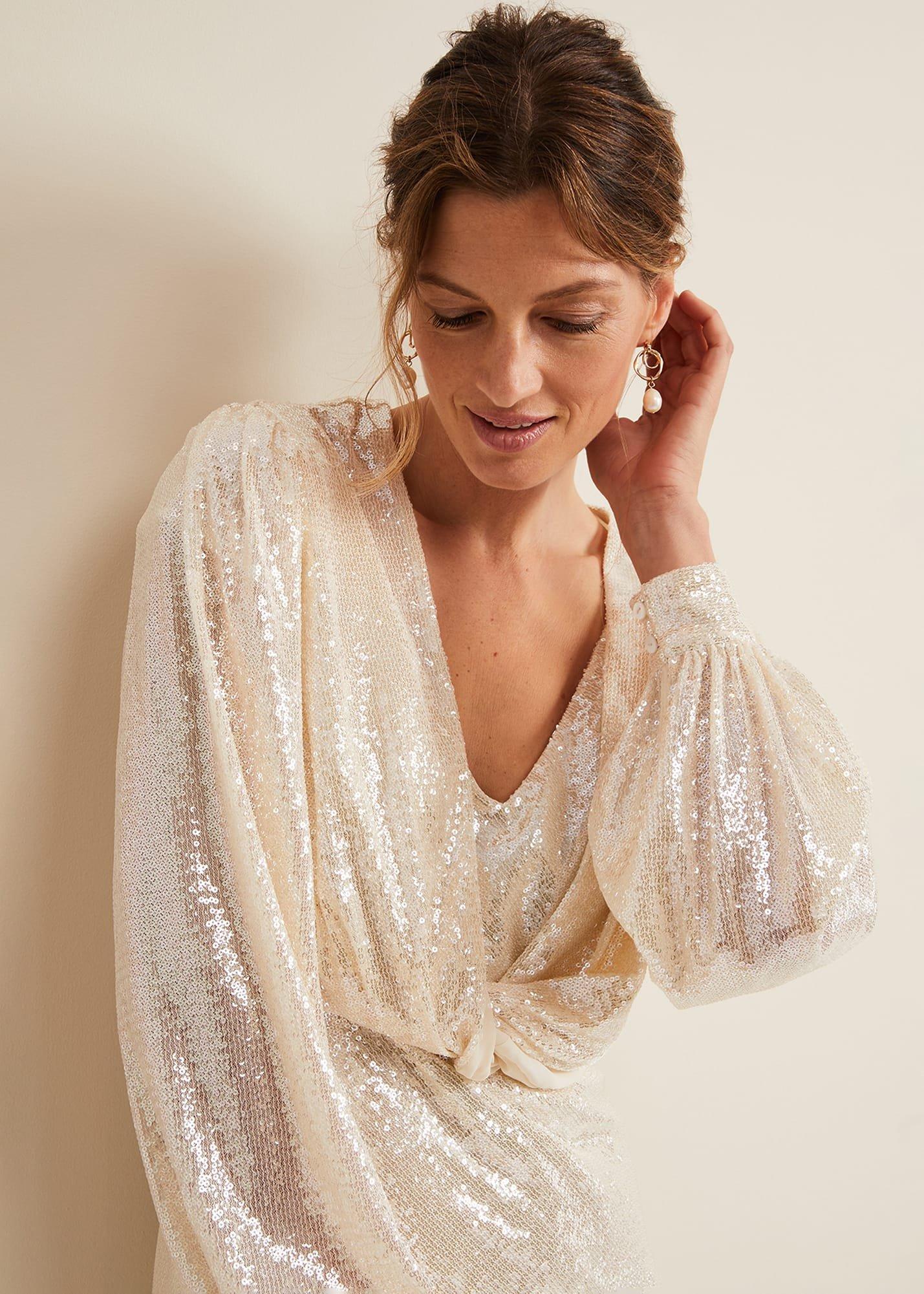 Jamila Sequin Overlay Maxi Dress