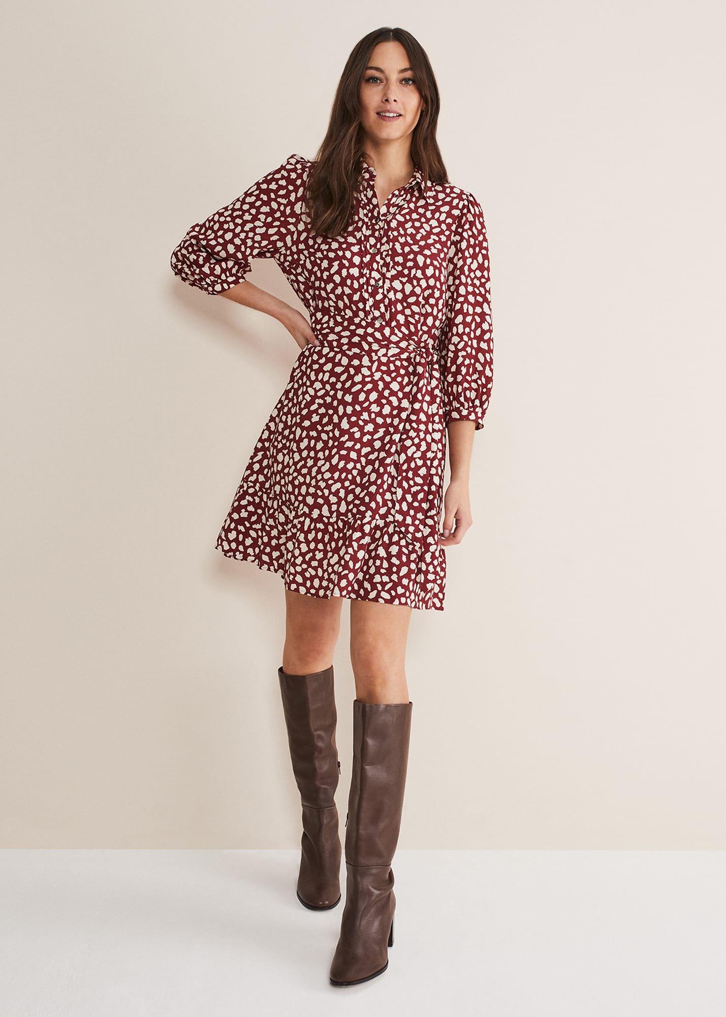 Este Spot Swing Dress